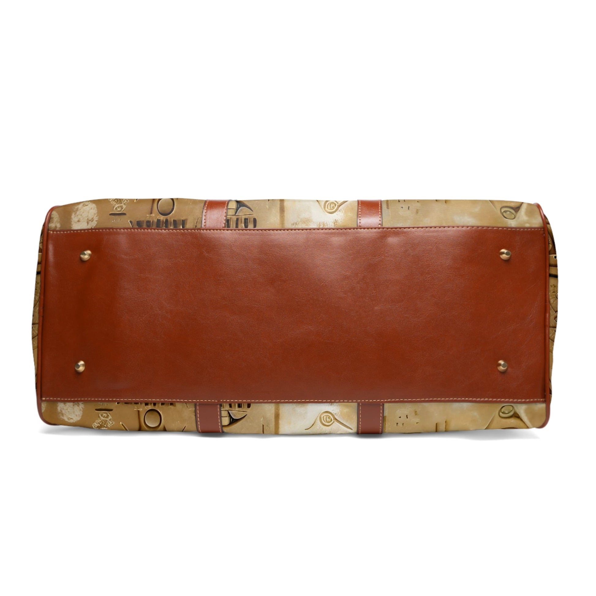 Egyptian Hieroglyph Travel Duffle — Waterproof Weekend Bag with Stick Figure Motif Printify bakabo.club