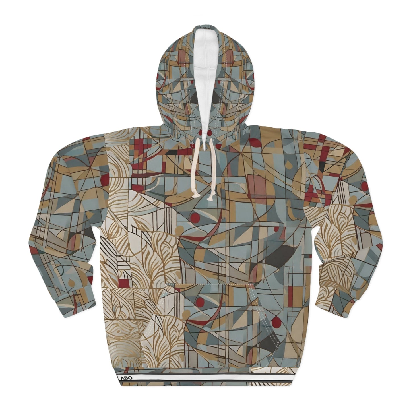 Abstract Geometric All-Over Print Hoodie Printify bakabo.club