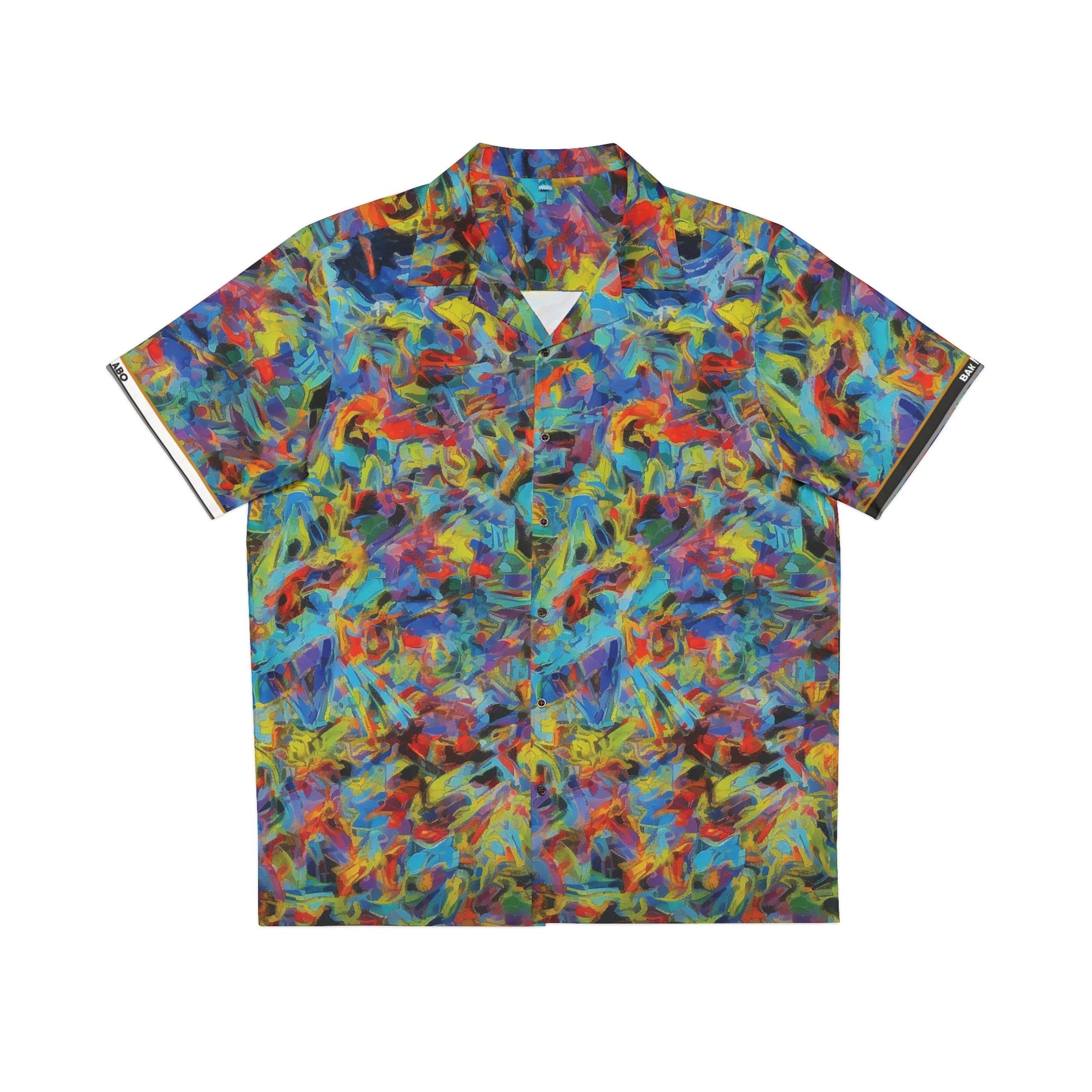 Men's Abstract Tropical Hawaiian Shirt — Colorful All-Over Print Vacation Camp Shirt Printify bakabo.club