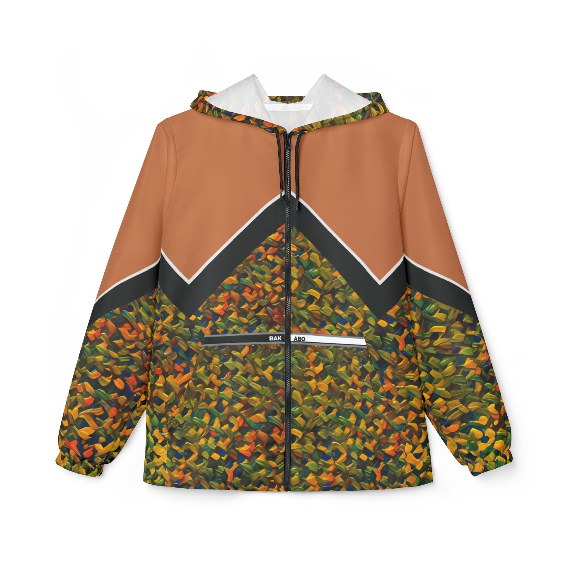 Autumn Camo Chevron Windbreaker Printify bakabo.club