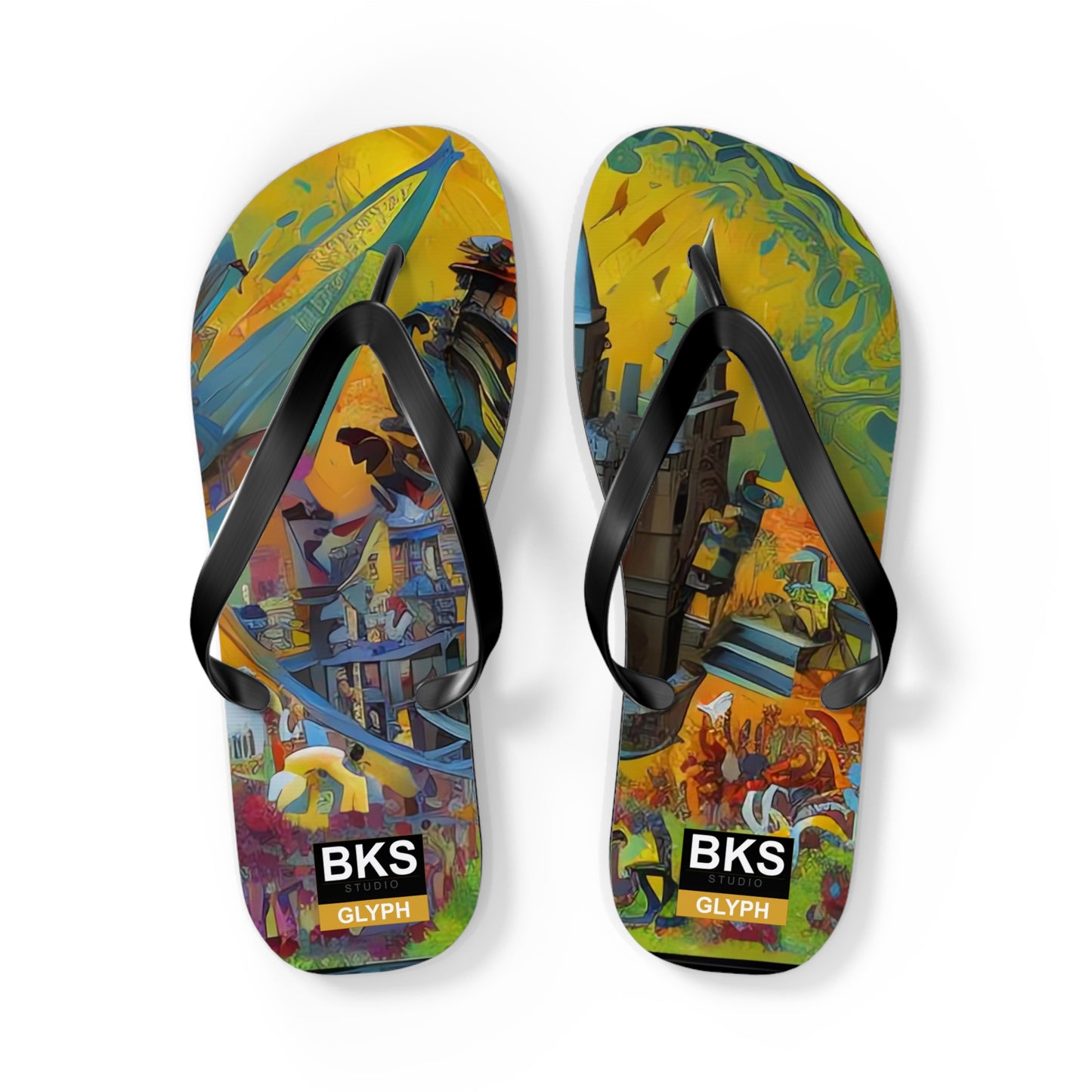 BKS Glyph Castle™ Flip Flops