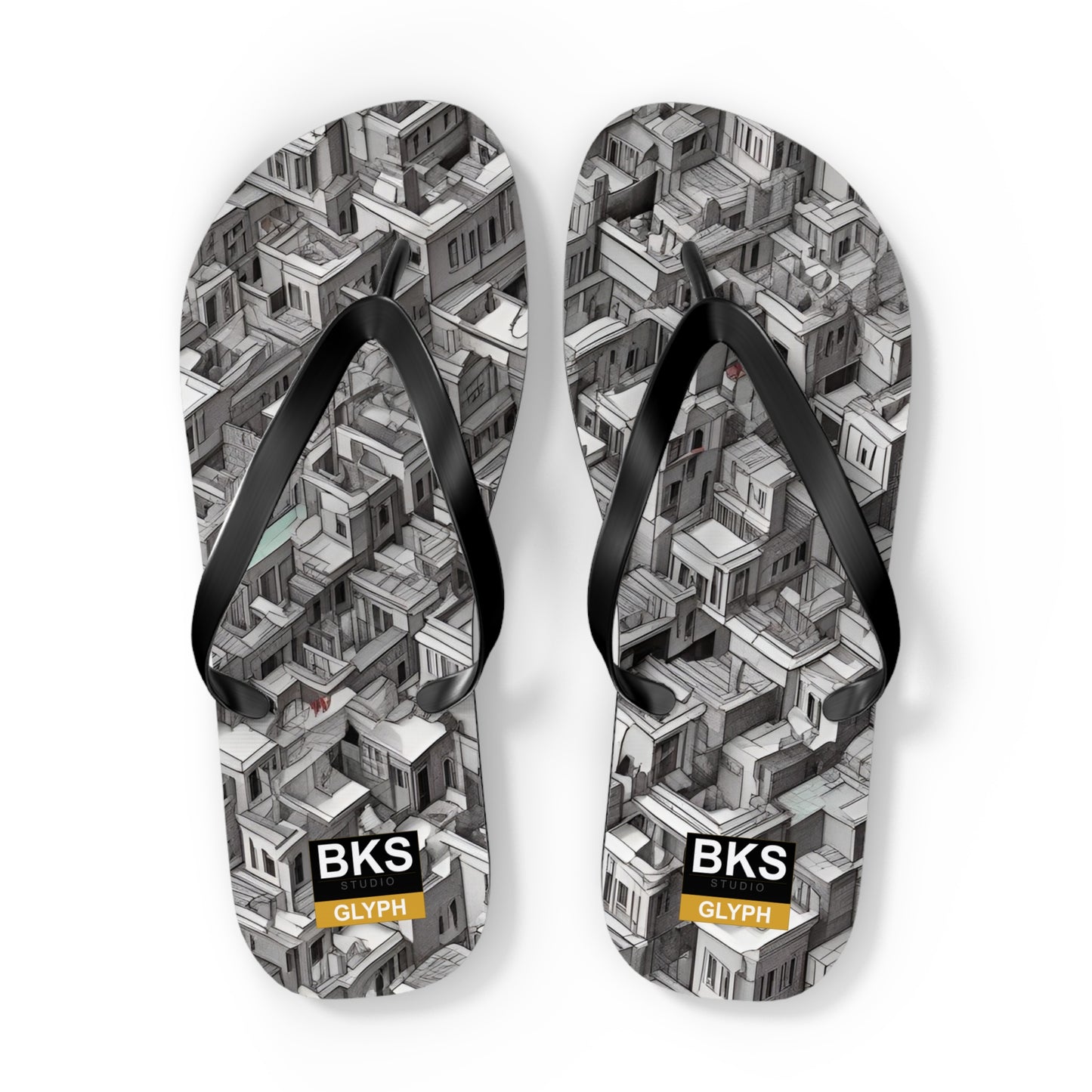 BKS Glyph Escher™ Flip Flops