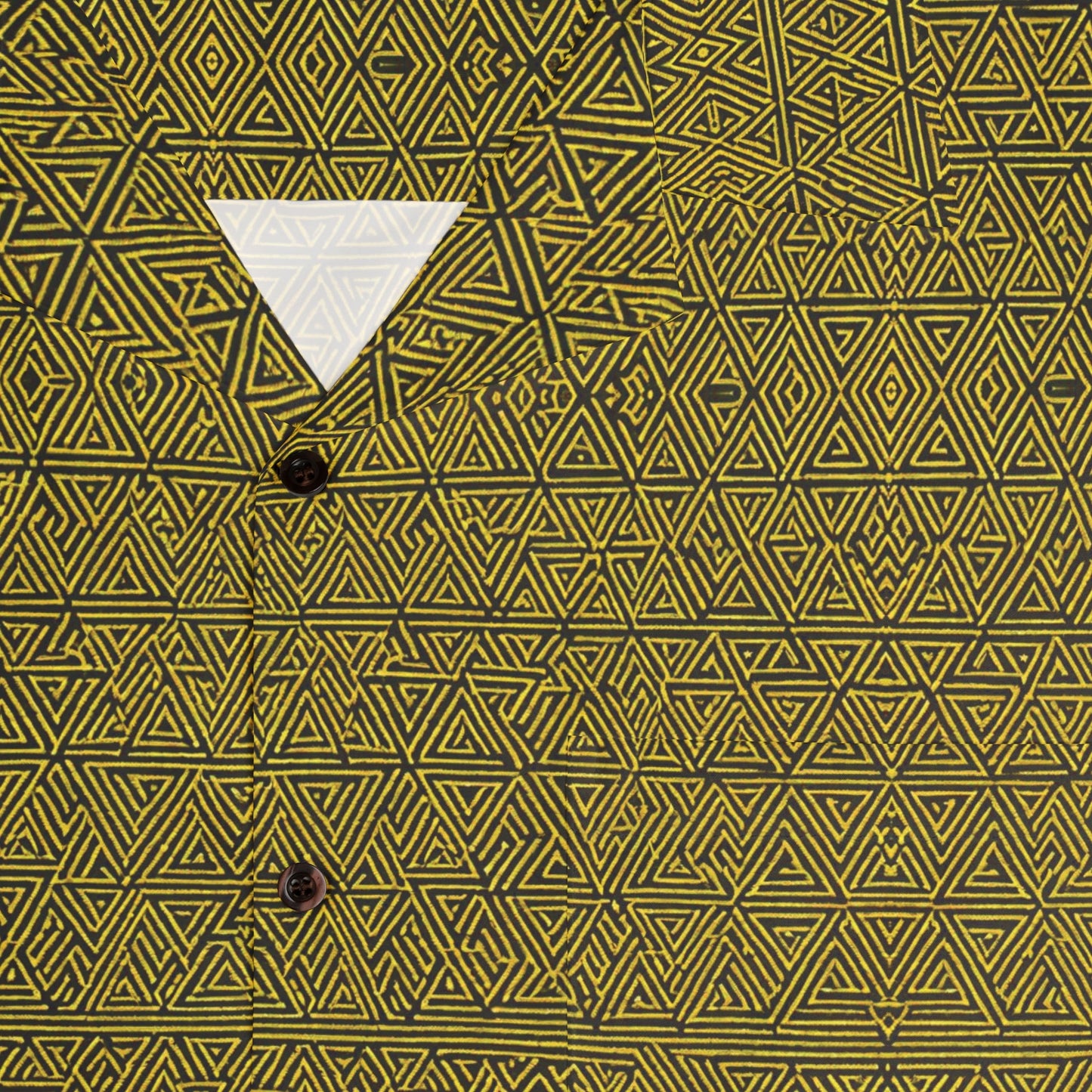 Olive Tropical Print Hawaiian Shirt — Men's Relaxed Camp-Collar Button-Up Printify bakabo.club