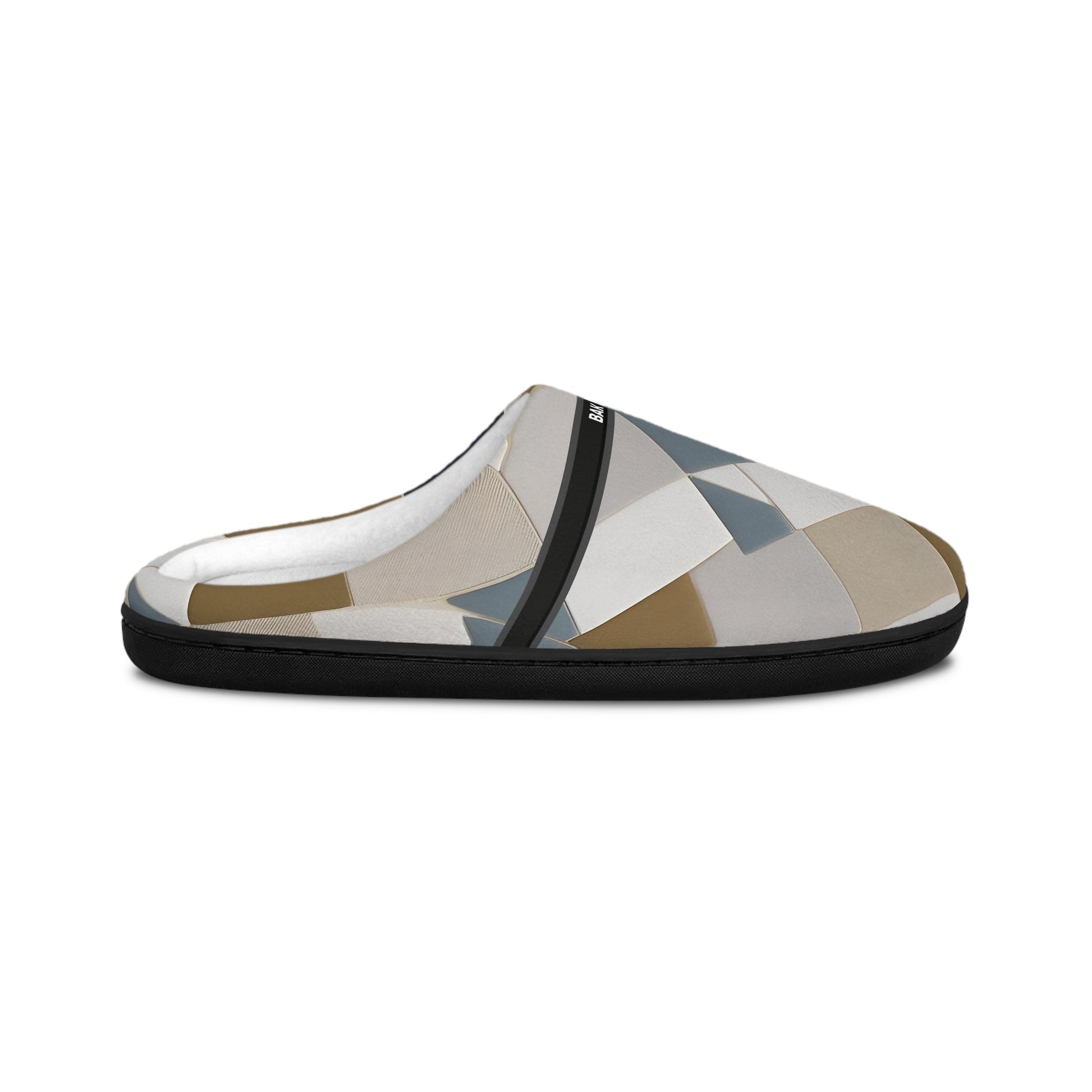 Geometric Neutral Women's Indoor Slippers — Modern Pattern Comfort Printify bakabo.club