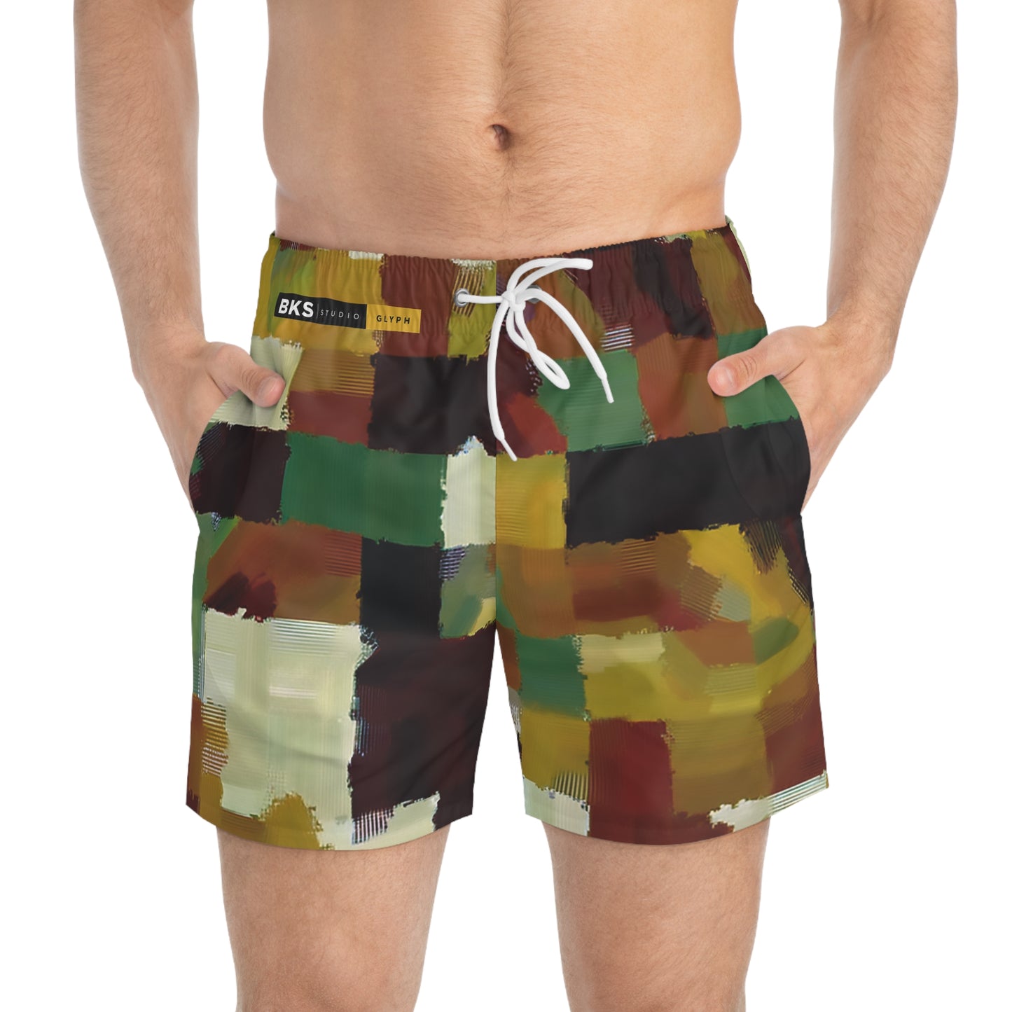 BKS Glyph Camo Green™ Swim Trunks