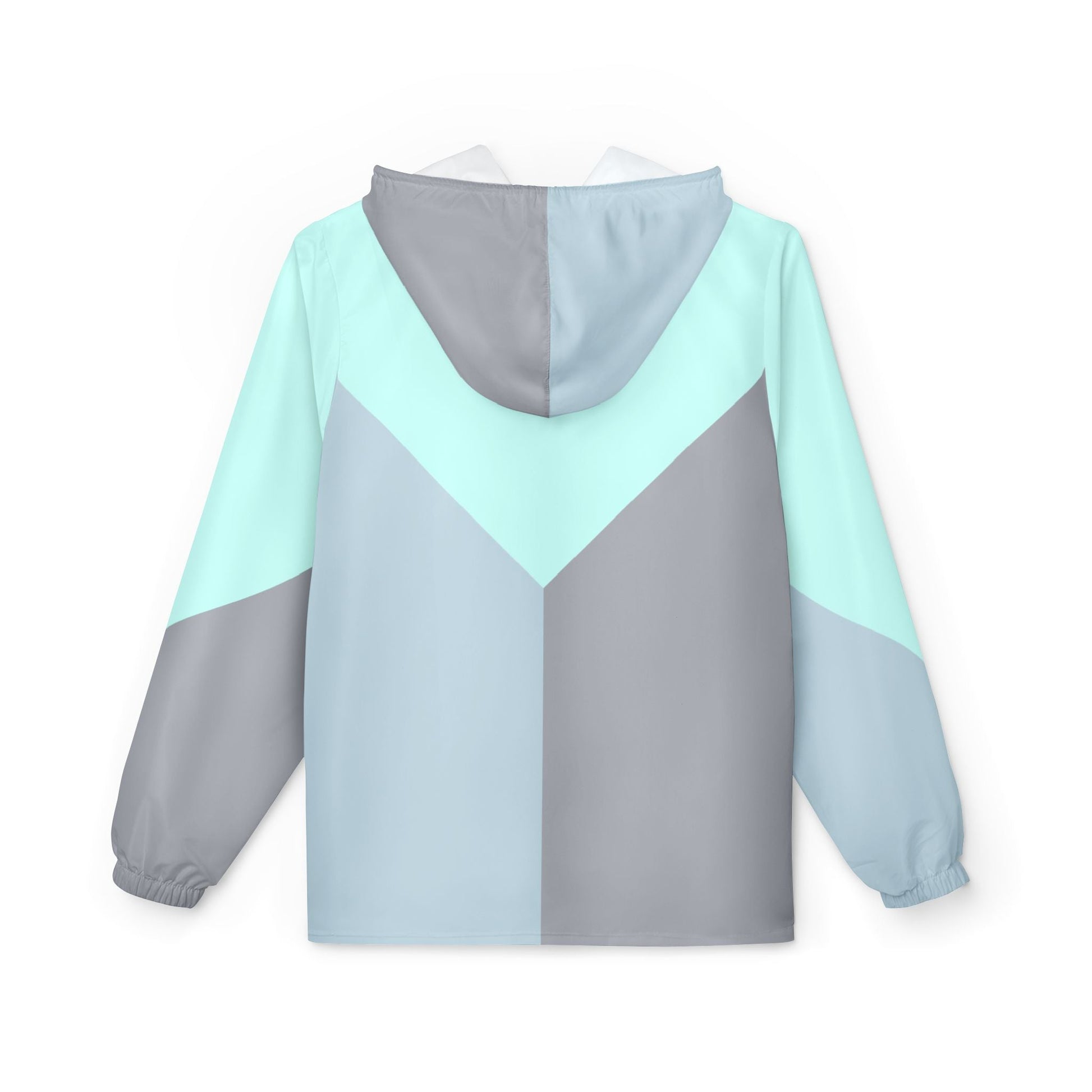Colorblock Chevron Windbreaker Jacket — Lightweight Hooded Outdoor Shell Printify bakabo.club