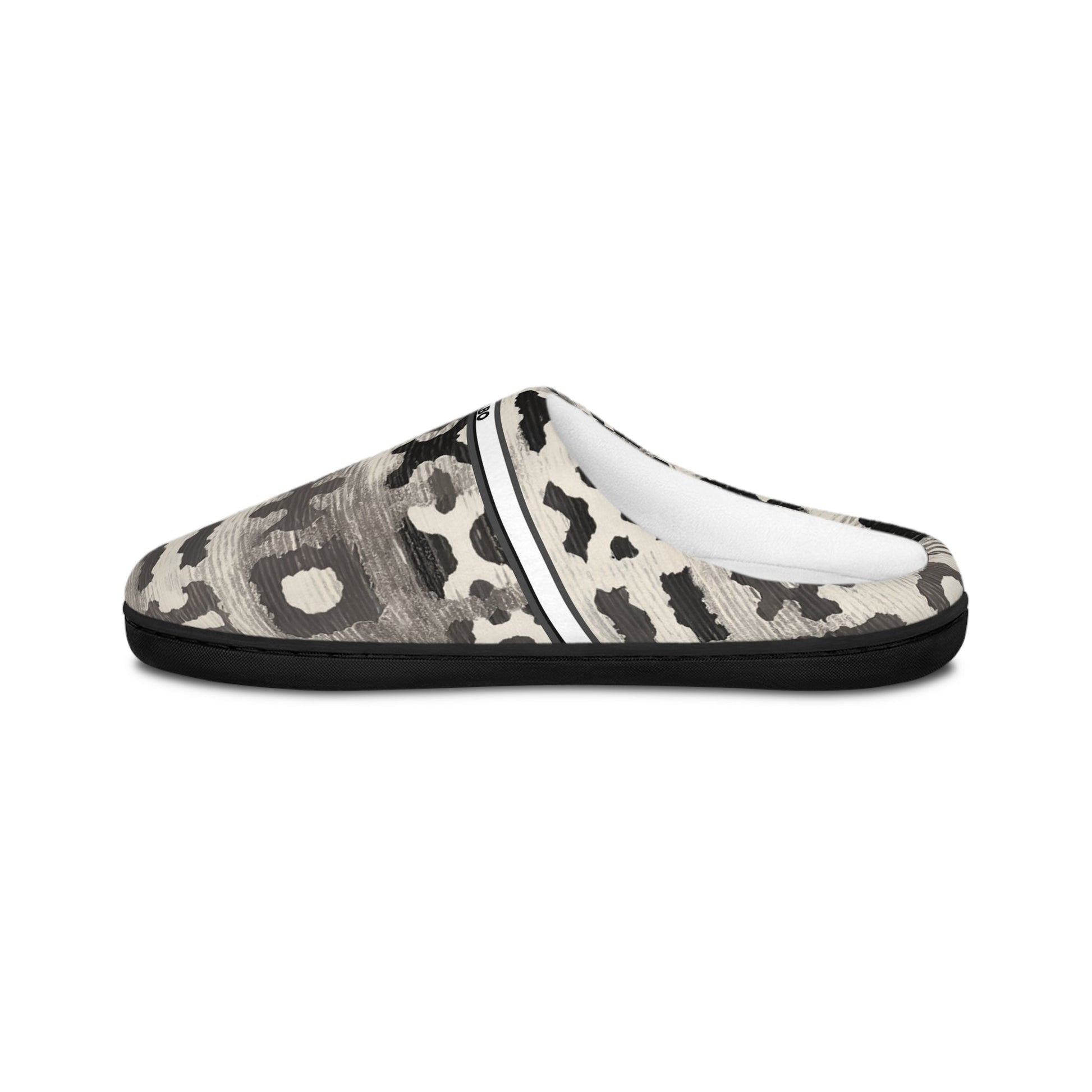 Cozy Neutral Ikat Slippers — Women's Indoor Slip-On House Shoes Printify bakabo.club