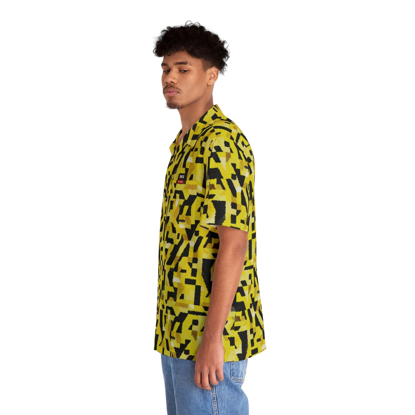 BKS Flag Yellow Camo™ Hawaiian Shirt