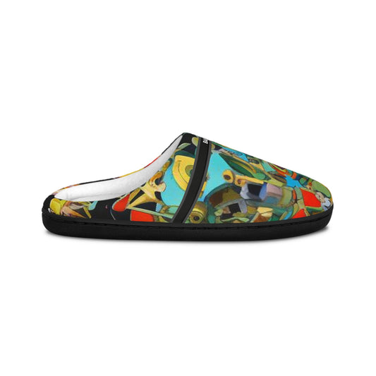 Abstract Art Women's Indoor Slippers — Colorful Cozy Slip-On BakAbo Studio BKS bakabo.club