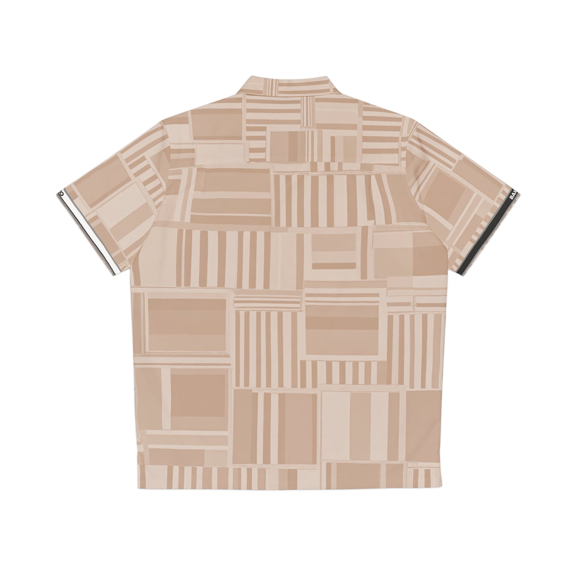 Beige Geo Patchwork Hawaiian Shirt Printify bakabo.club