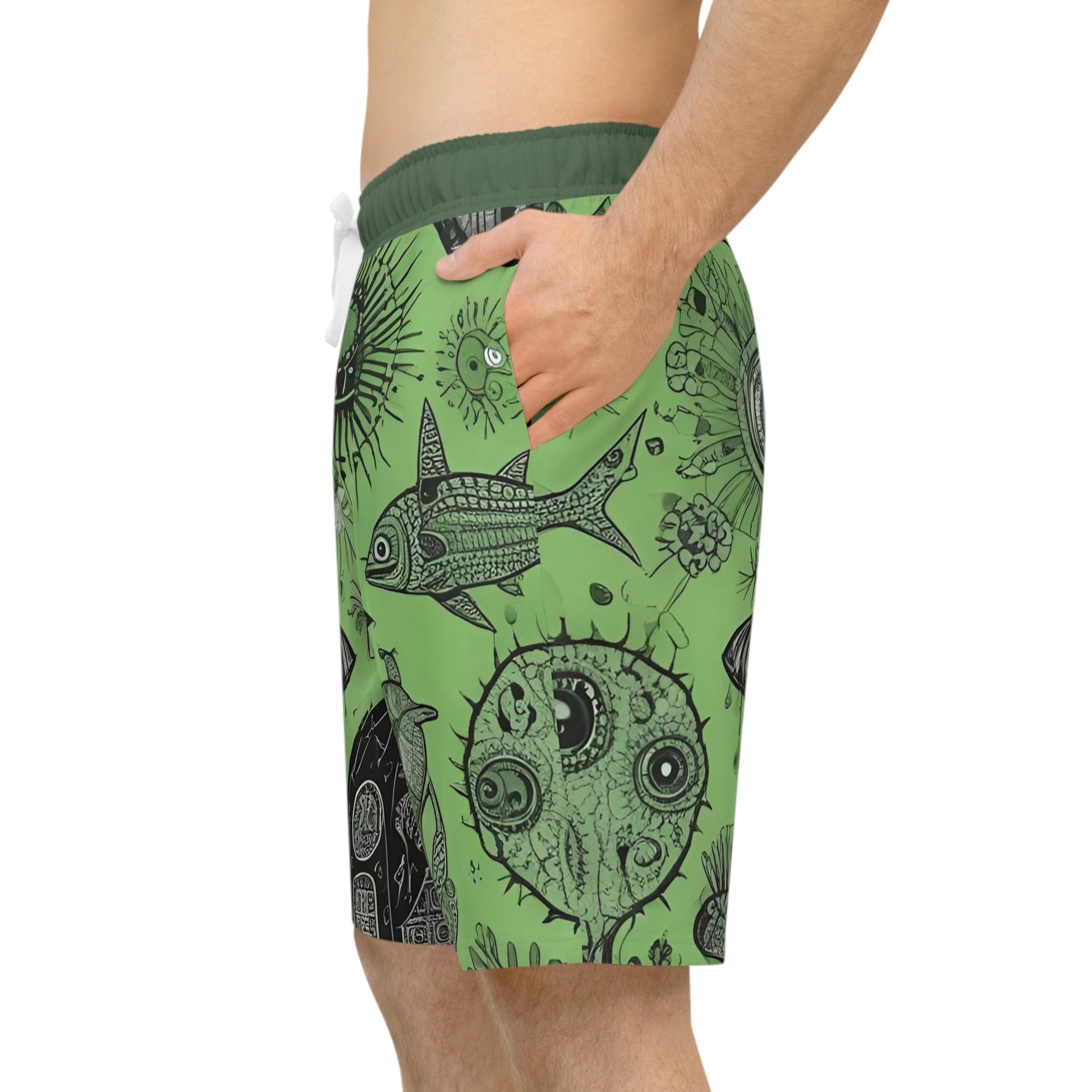 BKS Folklore Bestiary™ Athletic Long Shorts Printify bakabo.club