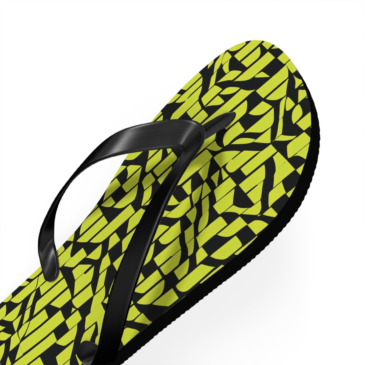 Flip Flops — Neon Geometric Pattern Beach Sandals Printify bakabo.club
