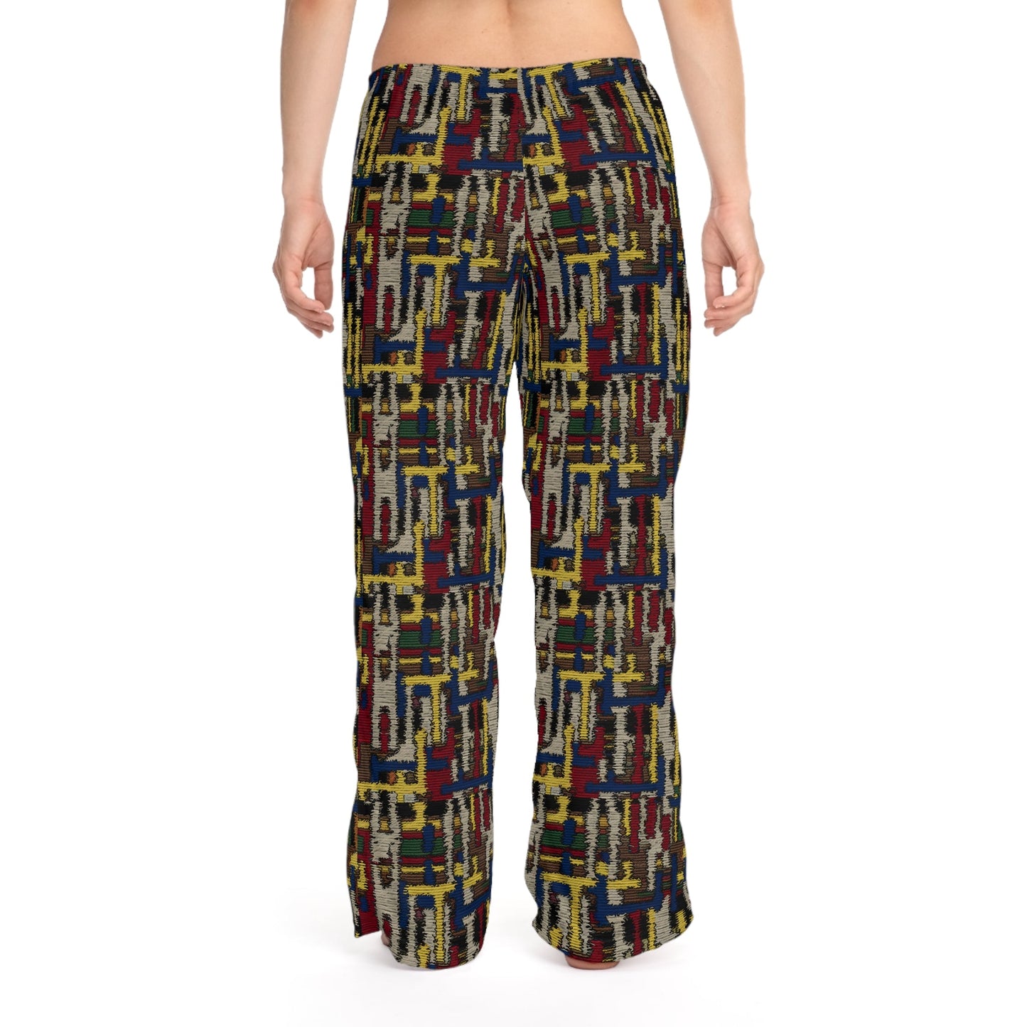 Abstract Geo-Print Women's Pajama Pants — Cozy Lounge Sleepwear Printify bakabo.club