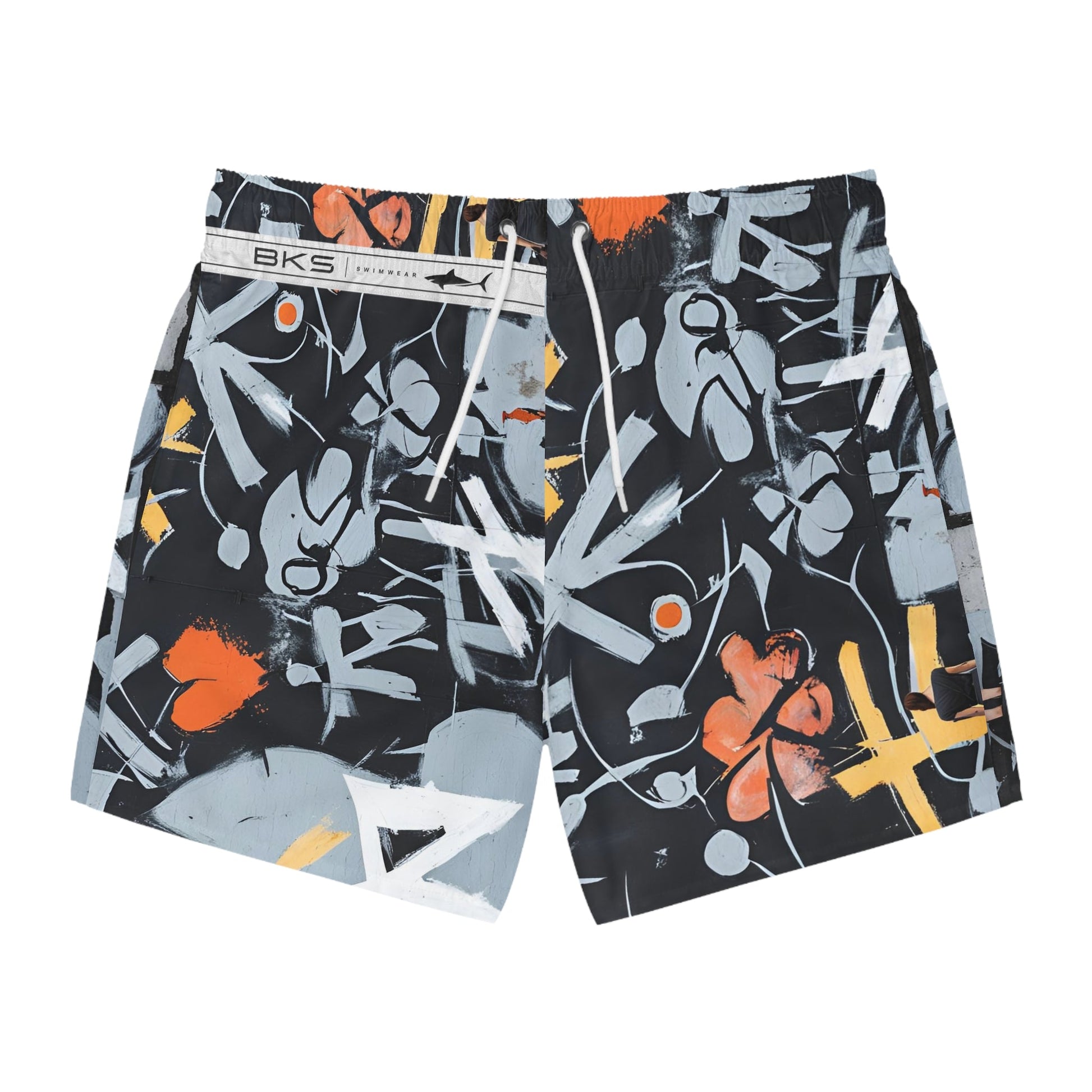 Graffiti Heart Swim Trunks — Abstract Street Art AOP Boardshorts Printify bakabo.club