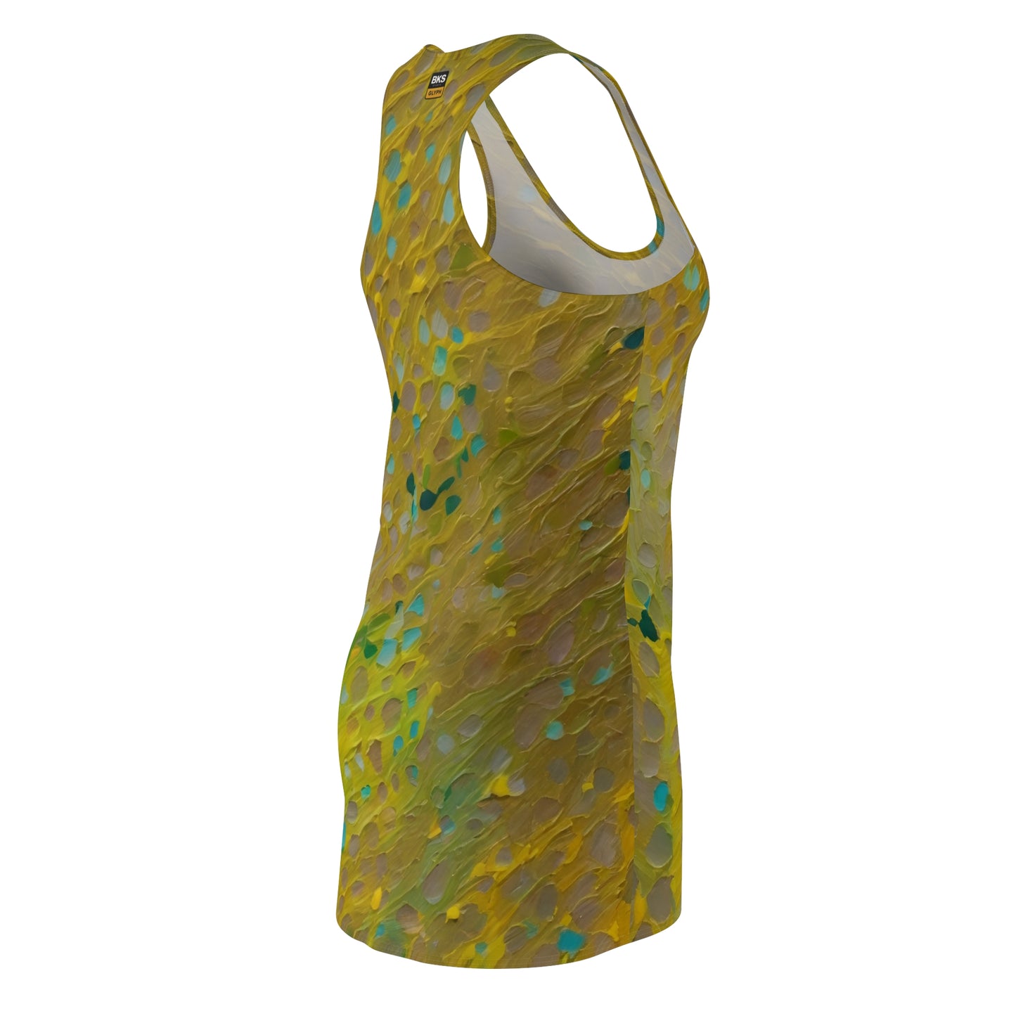 BKS Glyph Yellow Textured™ Racerback Dress