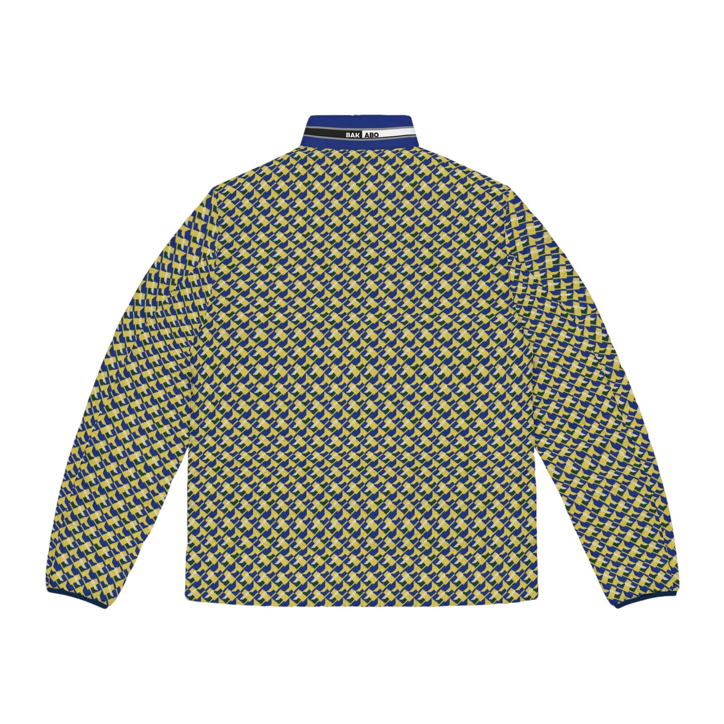 Men's Geometric Houndstooth Puffer Jacket – All-Over Print Printify bakabo.club
