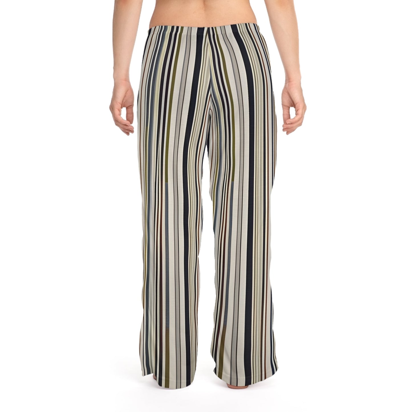 Striped Lounge Pajama Pants — Wide-Leg Cozy Sleepwear Printify bakabo.club