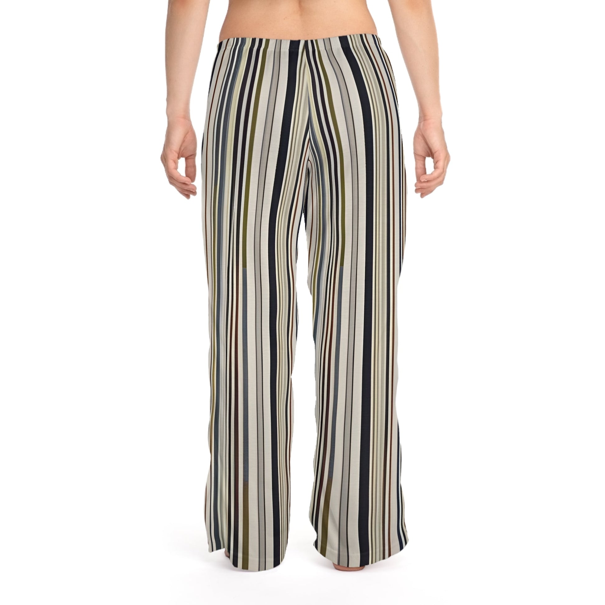 Striped Lounge Pajama Pants — Wide-Leg Cozy Sleepwear Printify bakabo.club