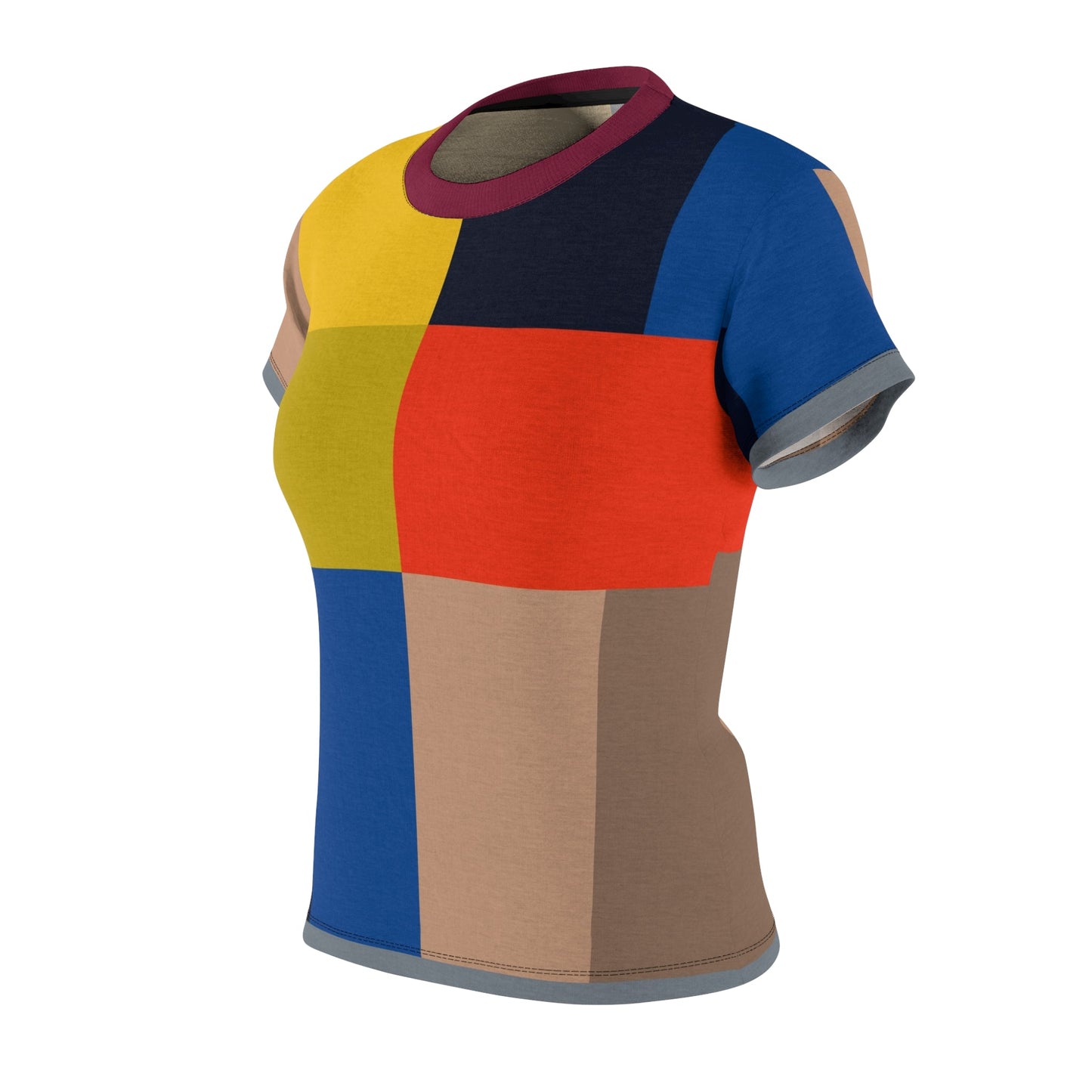 Paris Block Women's Cut & Sew Tee Printify bakabo.club