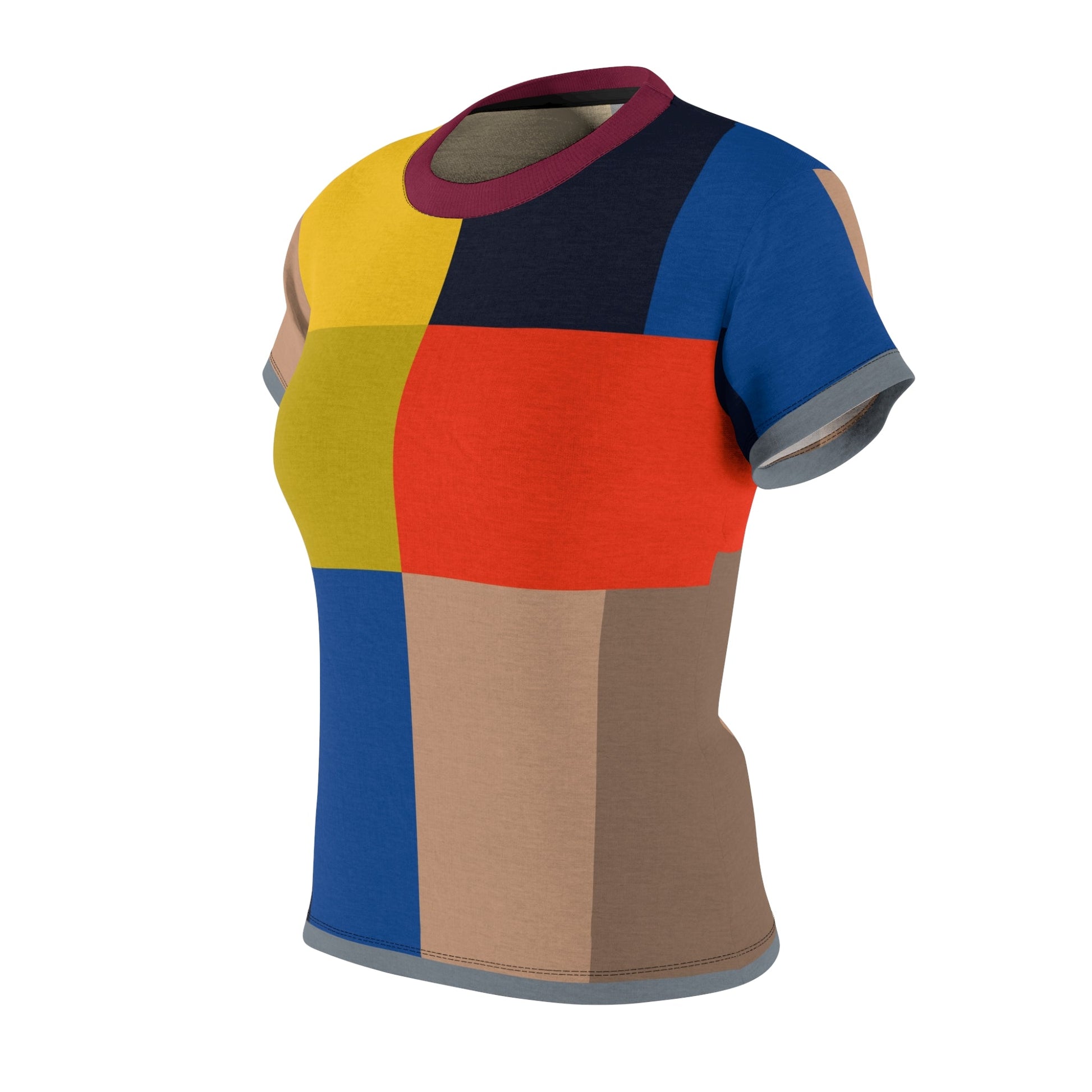 Paris Block Women's Cut & Sew Tee Printify bakabo.club