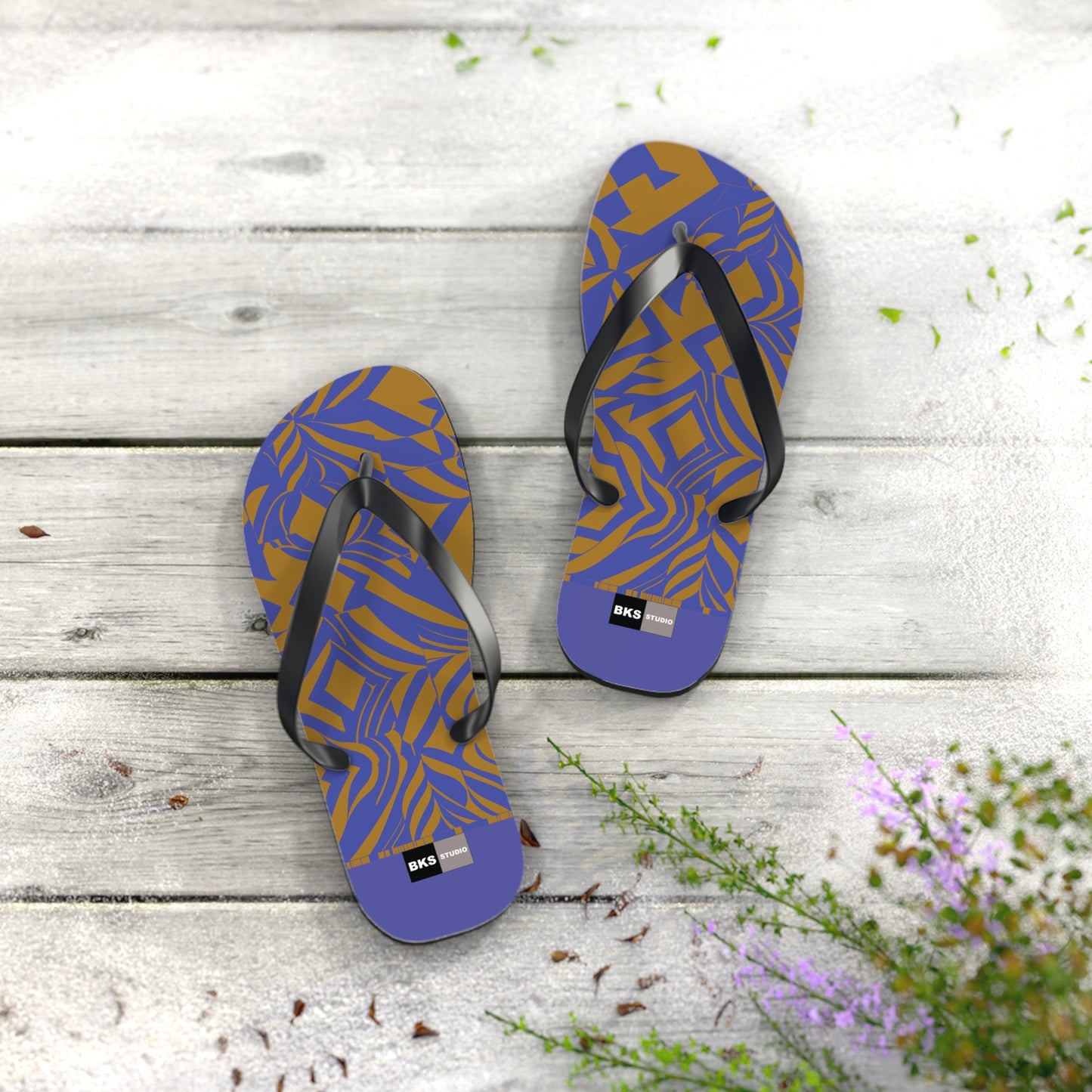 BKS Glyph Violet Gold™ Flip Flops