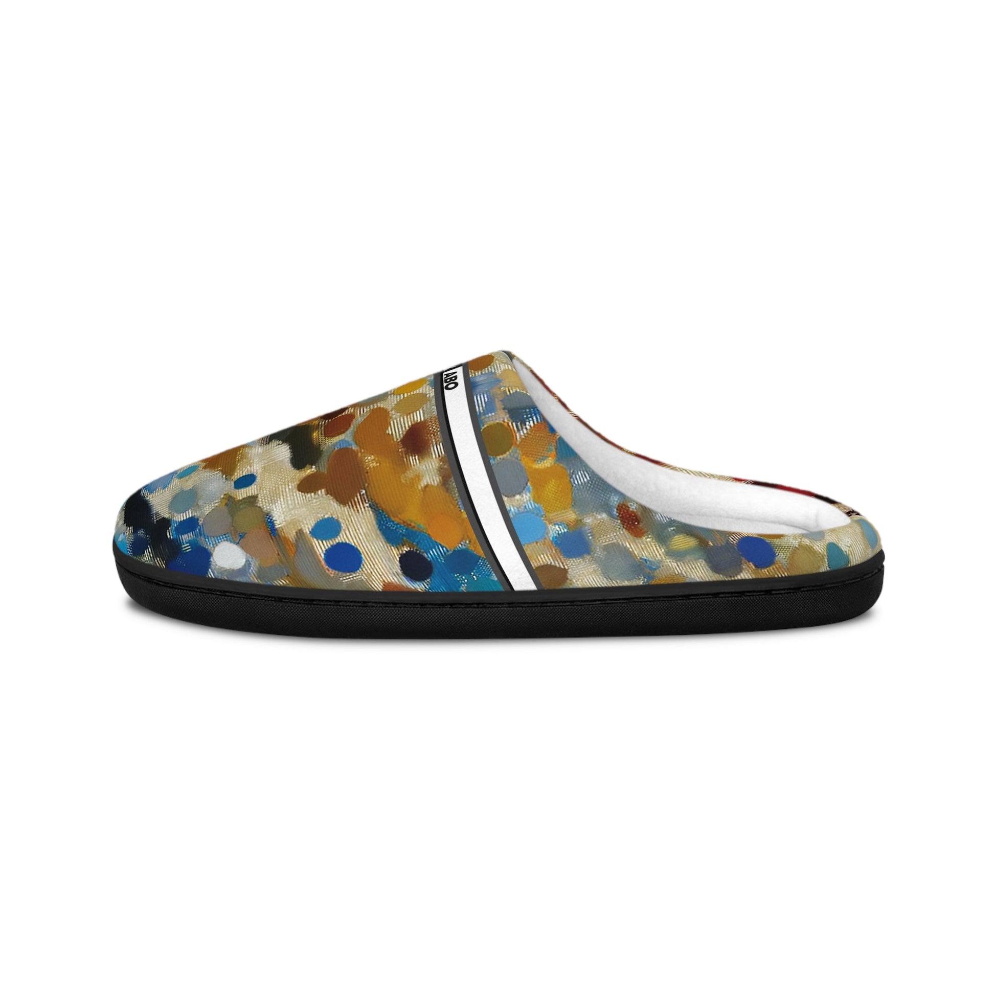 Abstract Dot-Print Indoor Slippers — Cozy Women's Slip-On House Shoes BakAbo Studio BKS bakabo.club