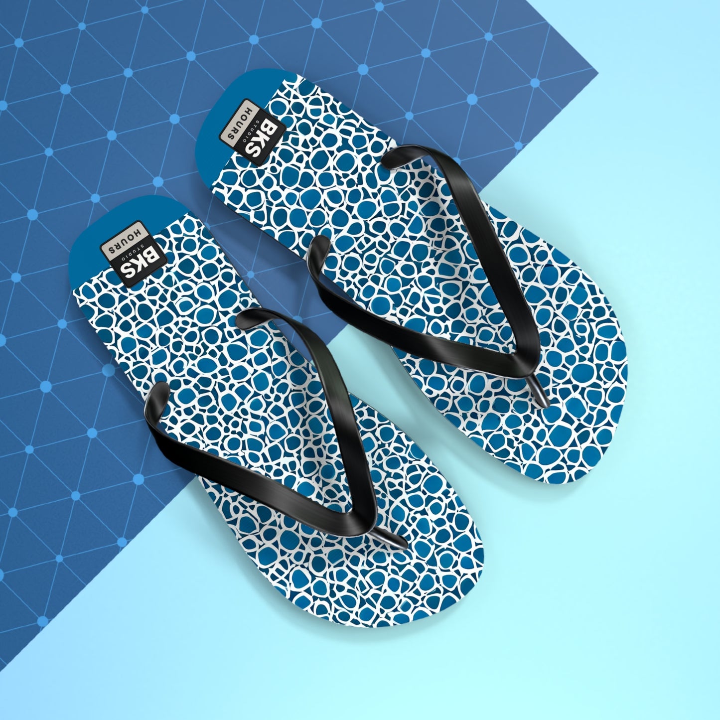 BKS Hours Blue Mosaic™ Flip Flops