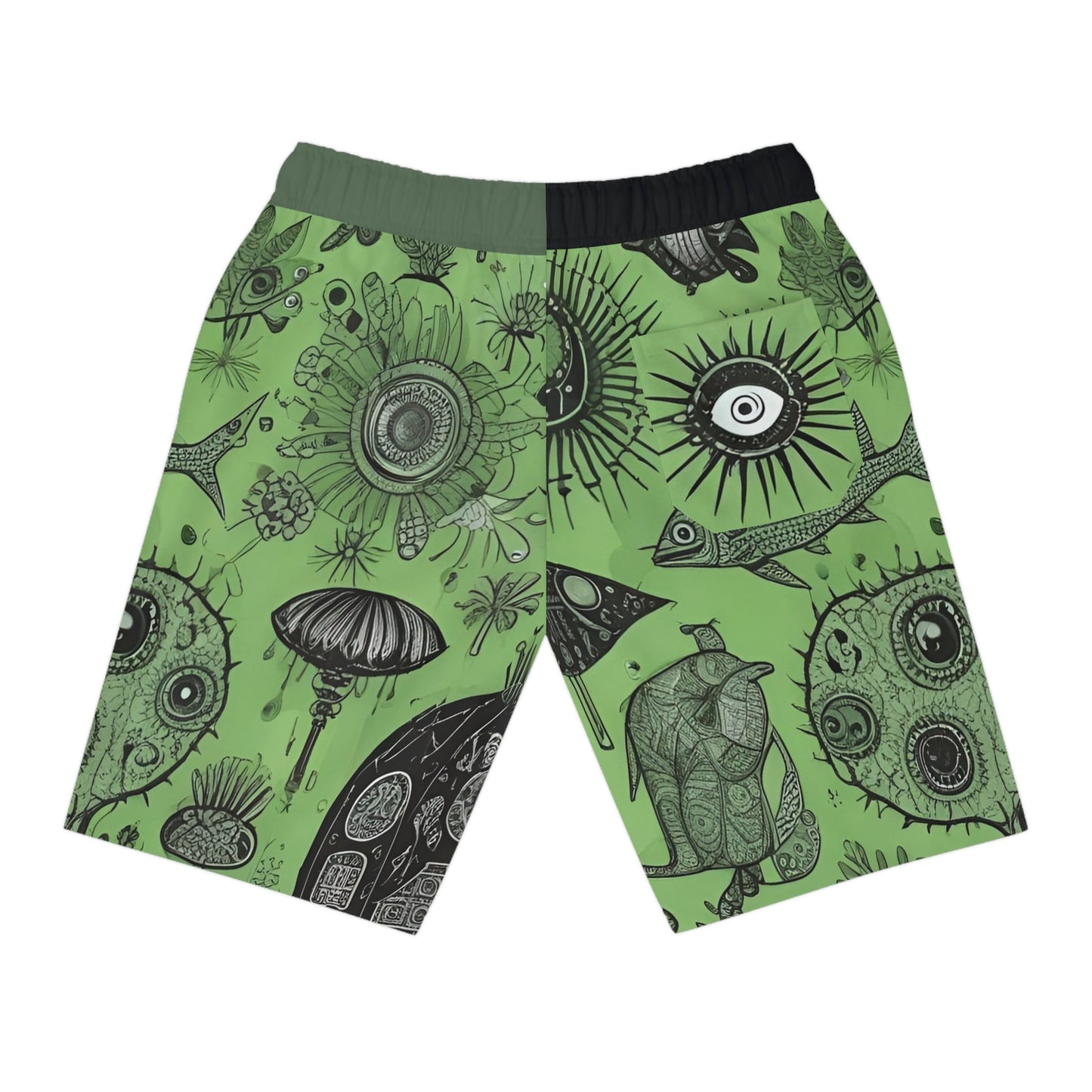 BKS Folklore Bestiary™ Athletic Long Shorts Printify bakabo.club