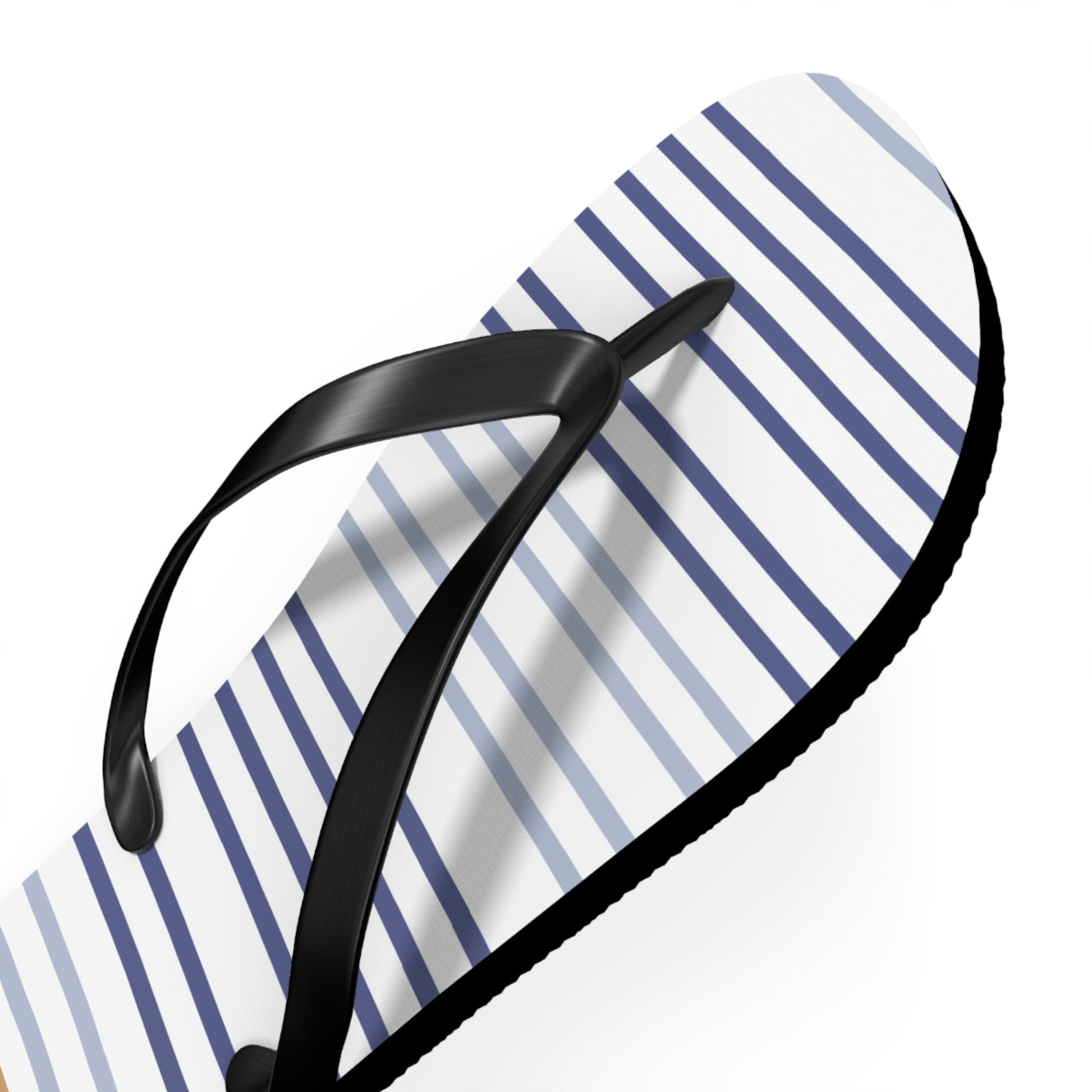 Striped Nautical Flip Flops – Casual Beach Sandals with 'BAK ABO' Accent Printify bakabo.club