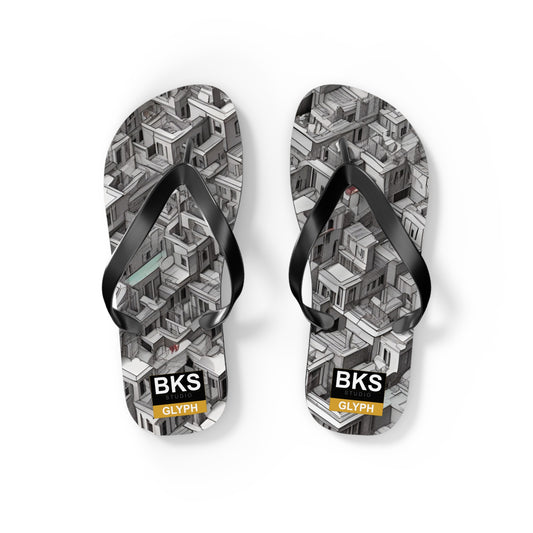 BKS Glyph Escher™ Flip Flops