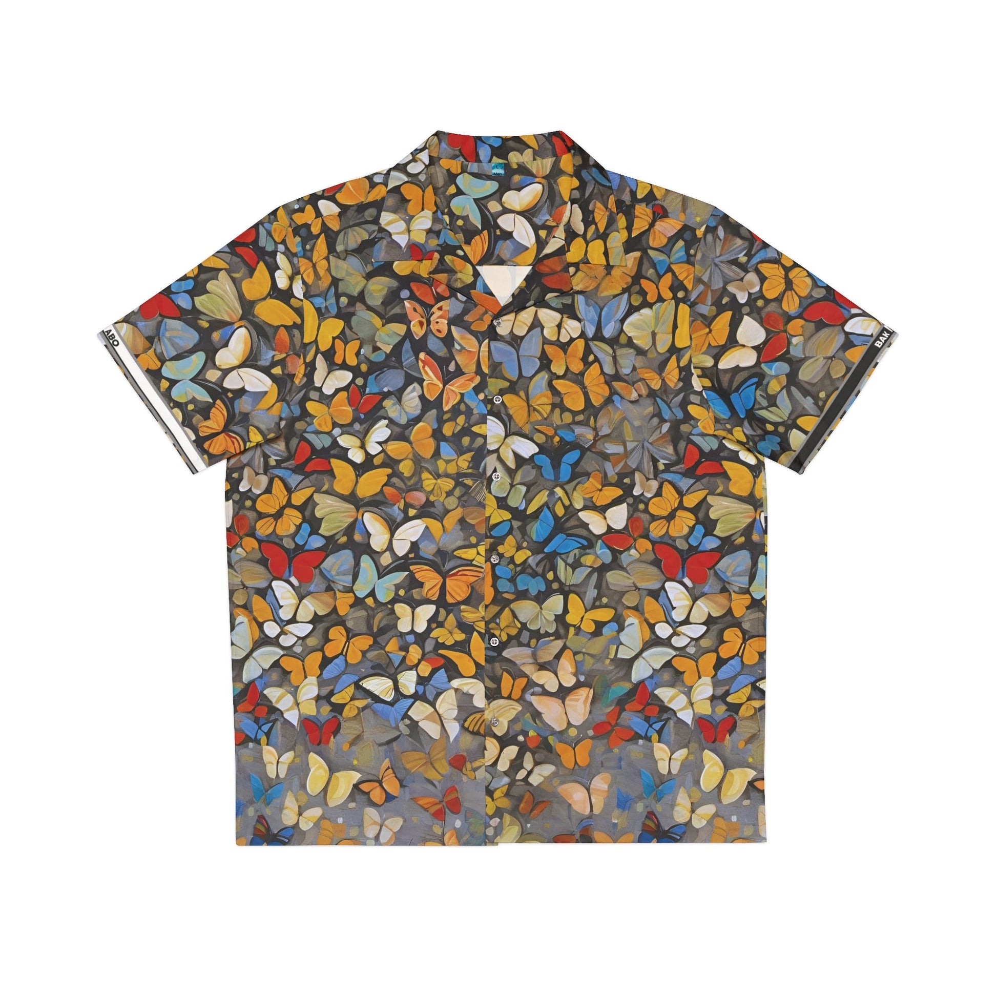 Men's Butterfly Pattern Hawaiian Shirt — Colorful Tropical Aloha Shirt Printify bakabo.club