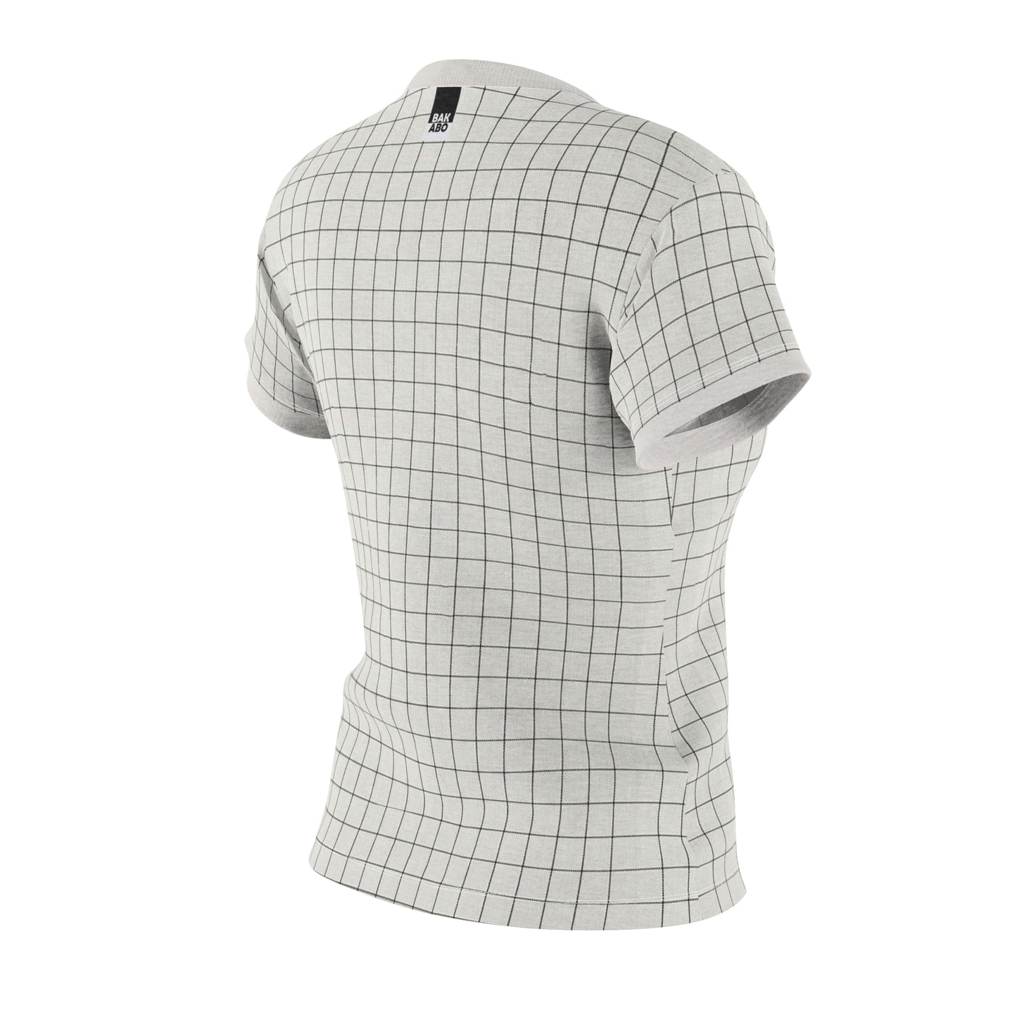 Women's Grid Tee — Minimalist BKS Check Pattern AOP Printify bakabo.club