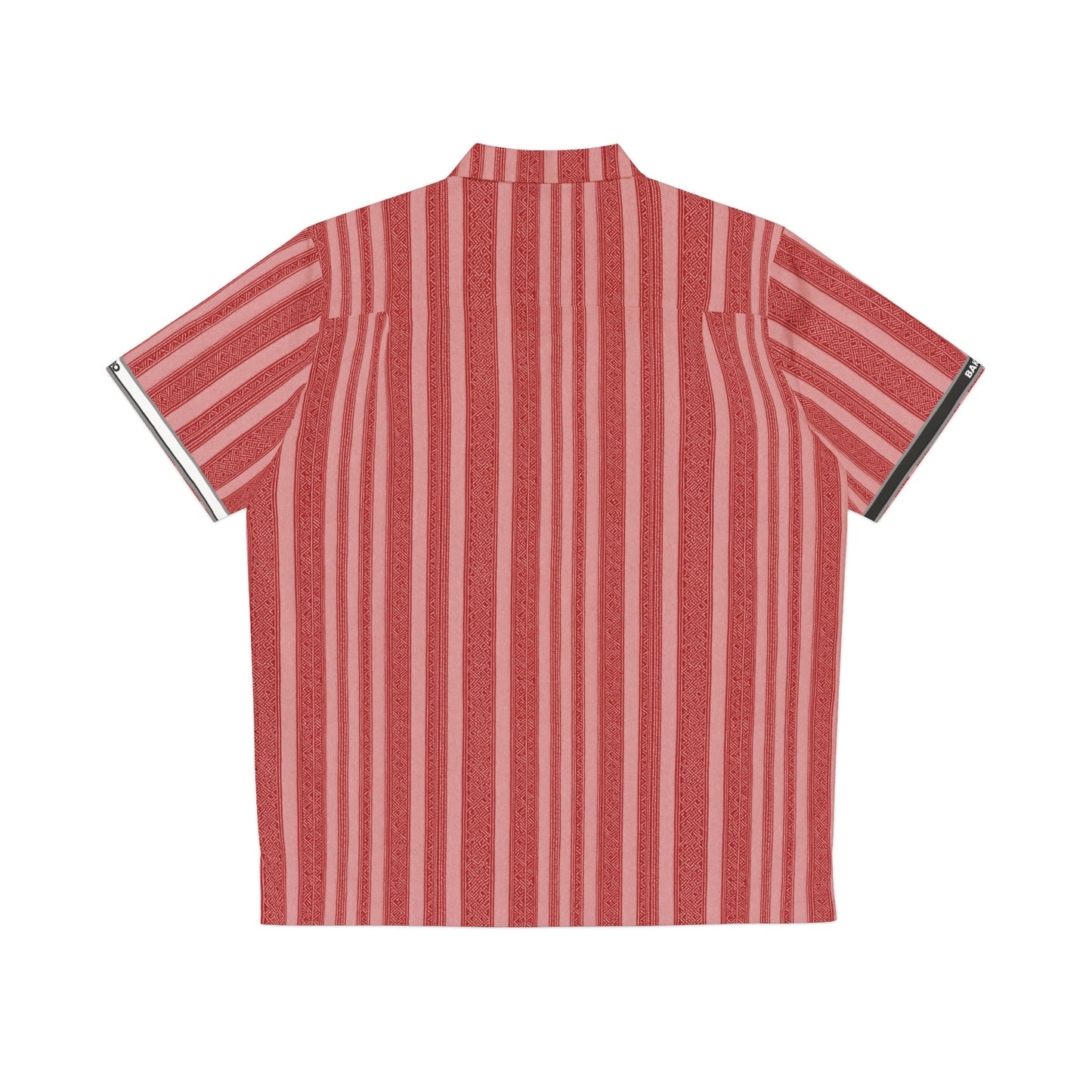 Red Stripe Hawaiian Shirt - Men's Casual Aloha Button-Up Printify bakabo.club