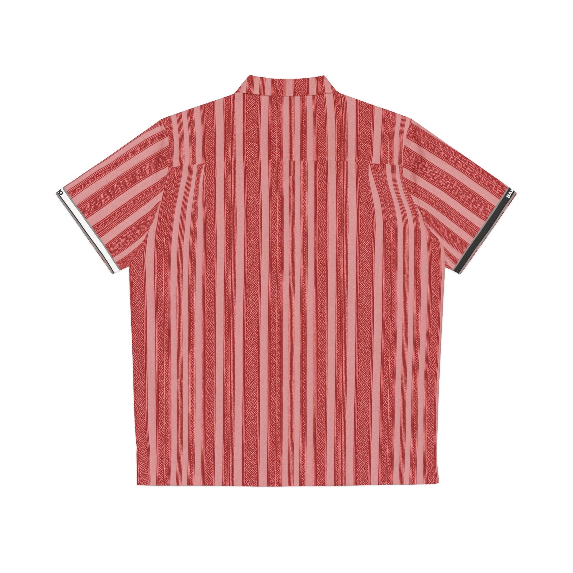 Red Stripe Hawaiian Shirt - Men's Casual Aloha Button-Up Printify bakabo.club