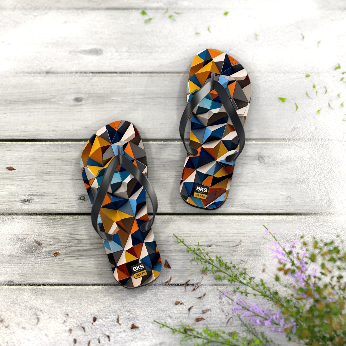 BKS Hours Mosaic Triangle™ Flip Flops