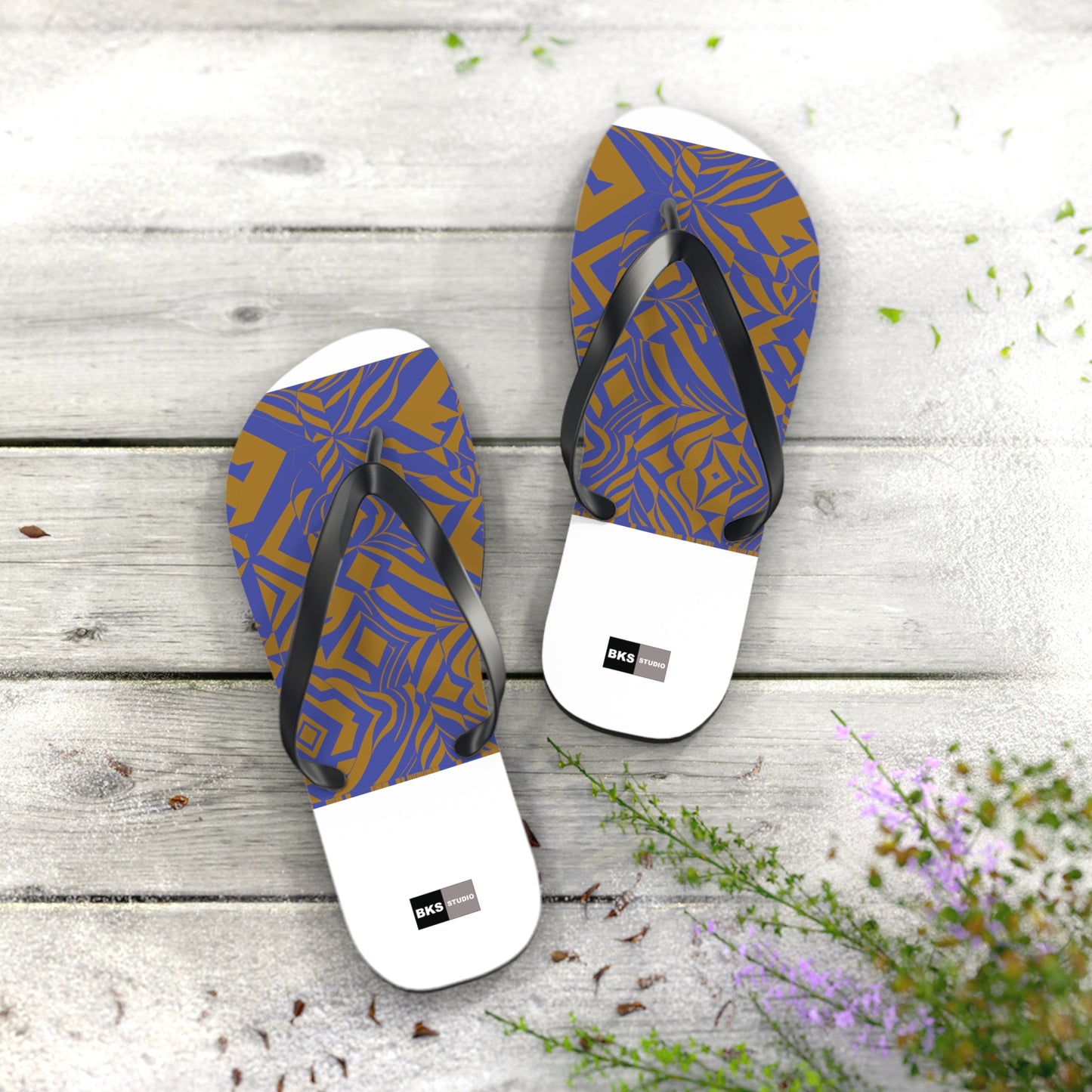 BKS Glyph Blue Gold™ Flip Flops