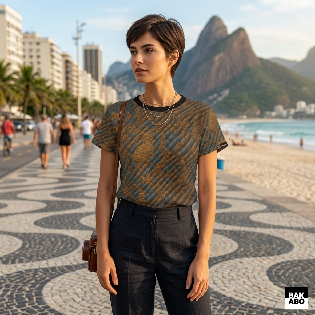 Metallic Shield Women's Cut & Sew Tee