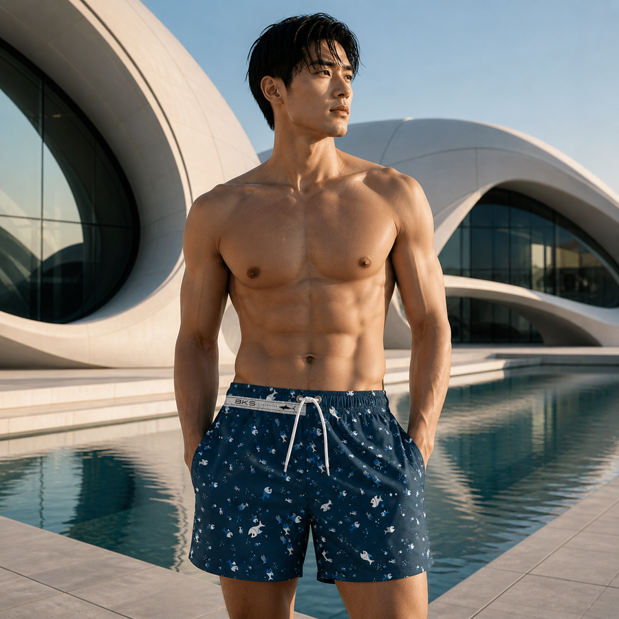 BKS Riviera Shark Fish™ Swim Trunks