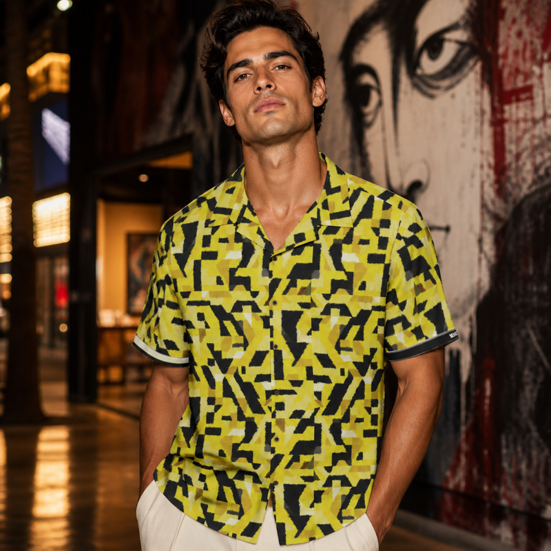 Marea geometrica (BKS)📐Camicia hawaiana
