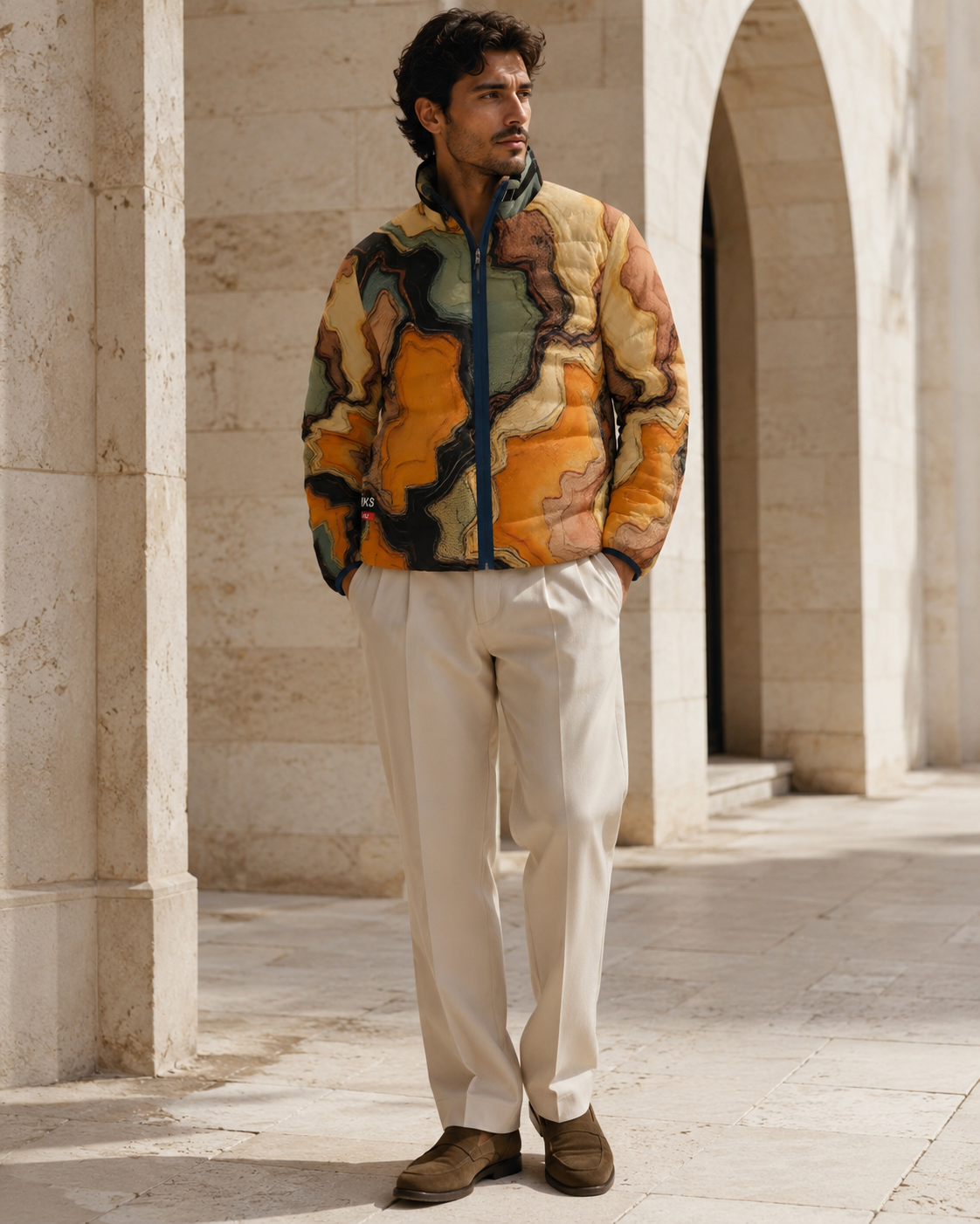 BKS Flag Stripe™ Puffer — stripe pattern hero 1, BKS Studio