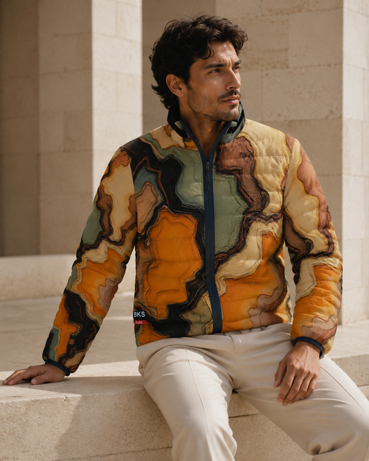 BKS Flag Stripe™ Puffer — hero detail 2, BKS Studio