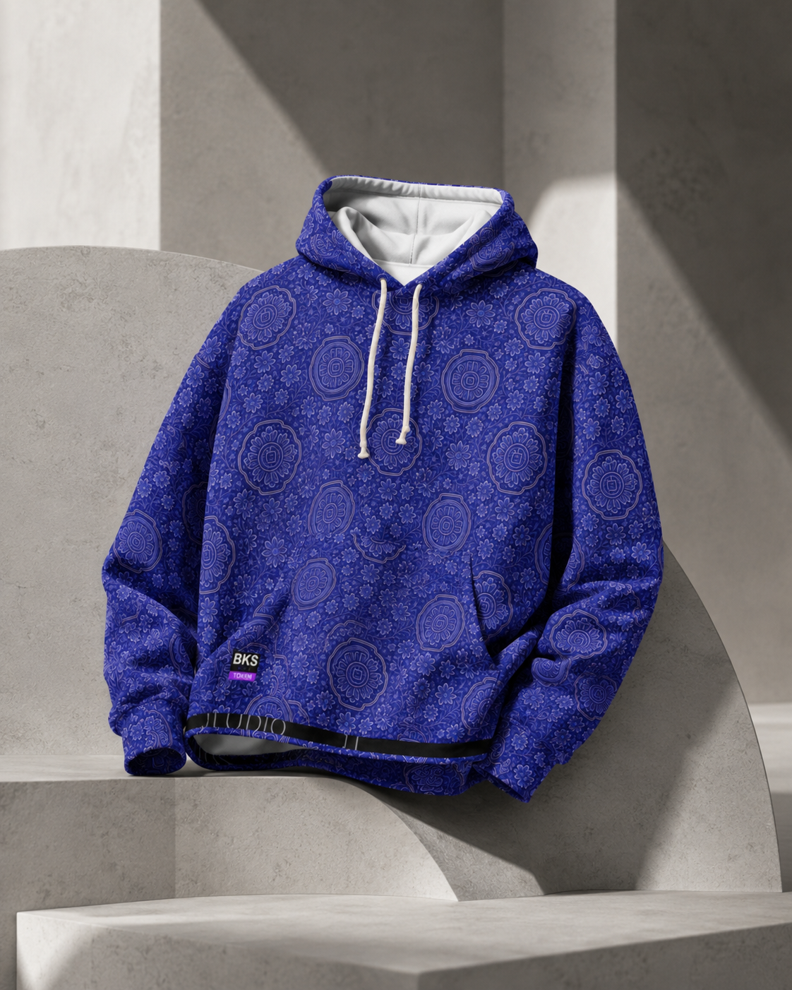 Token Vault™ Pullover Hoodie — pattern detail