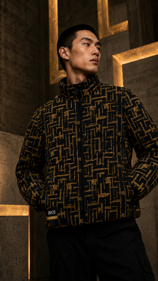 BKS Glyph Cipher™ Puffer Jacket — view description