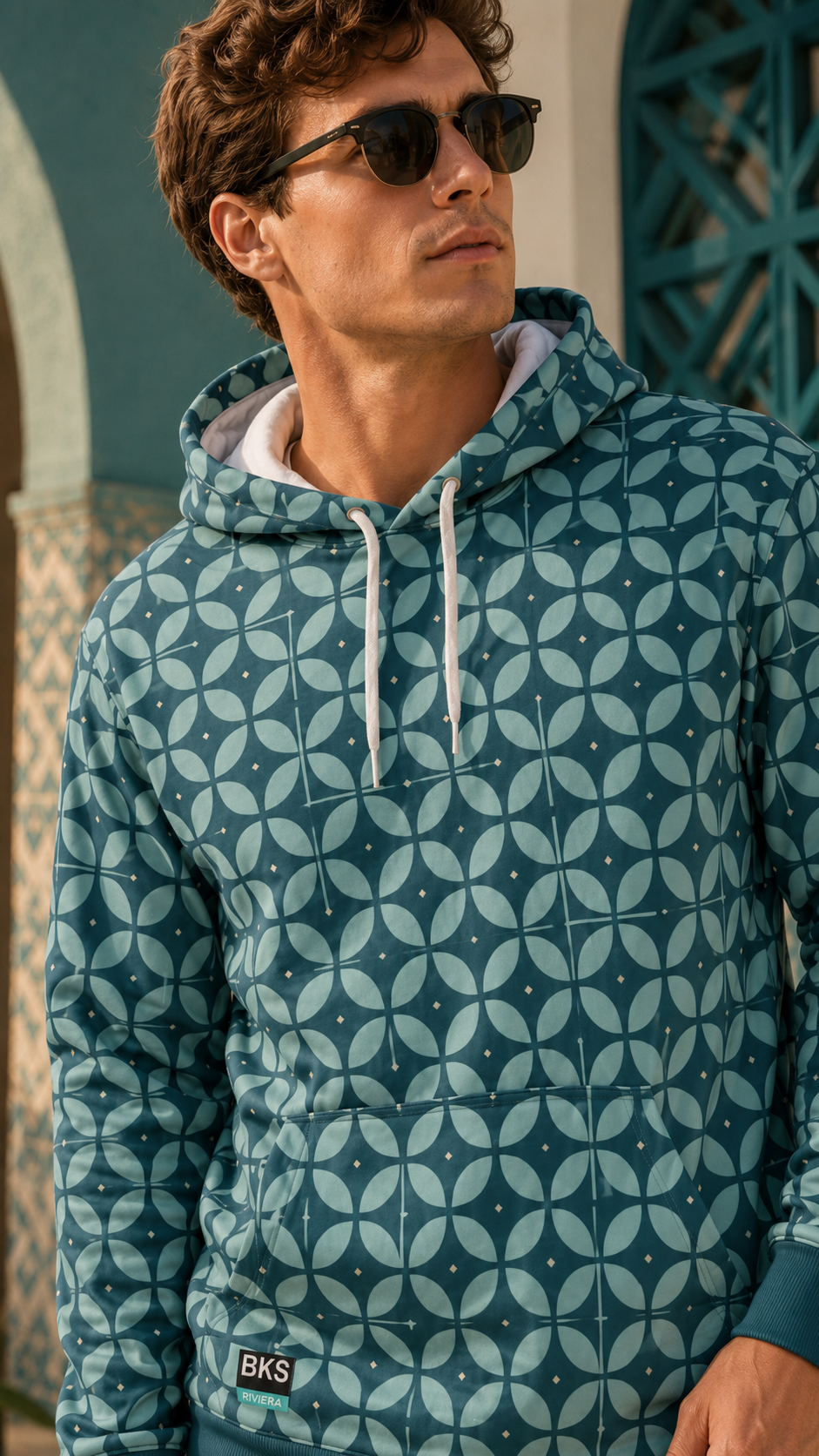 Riviera Tide™ Pullover Hoodie — pattern detail