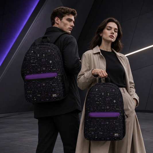 Token Circuit Hash™ Backpack — pattern detail