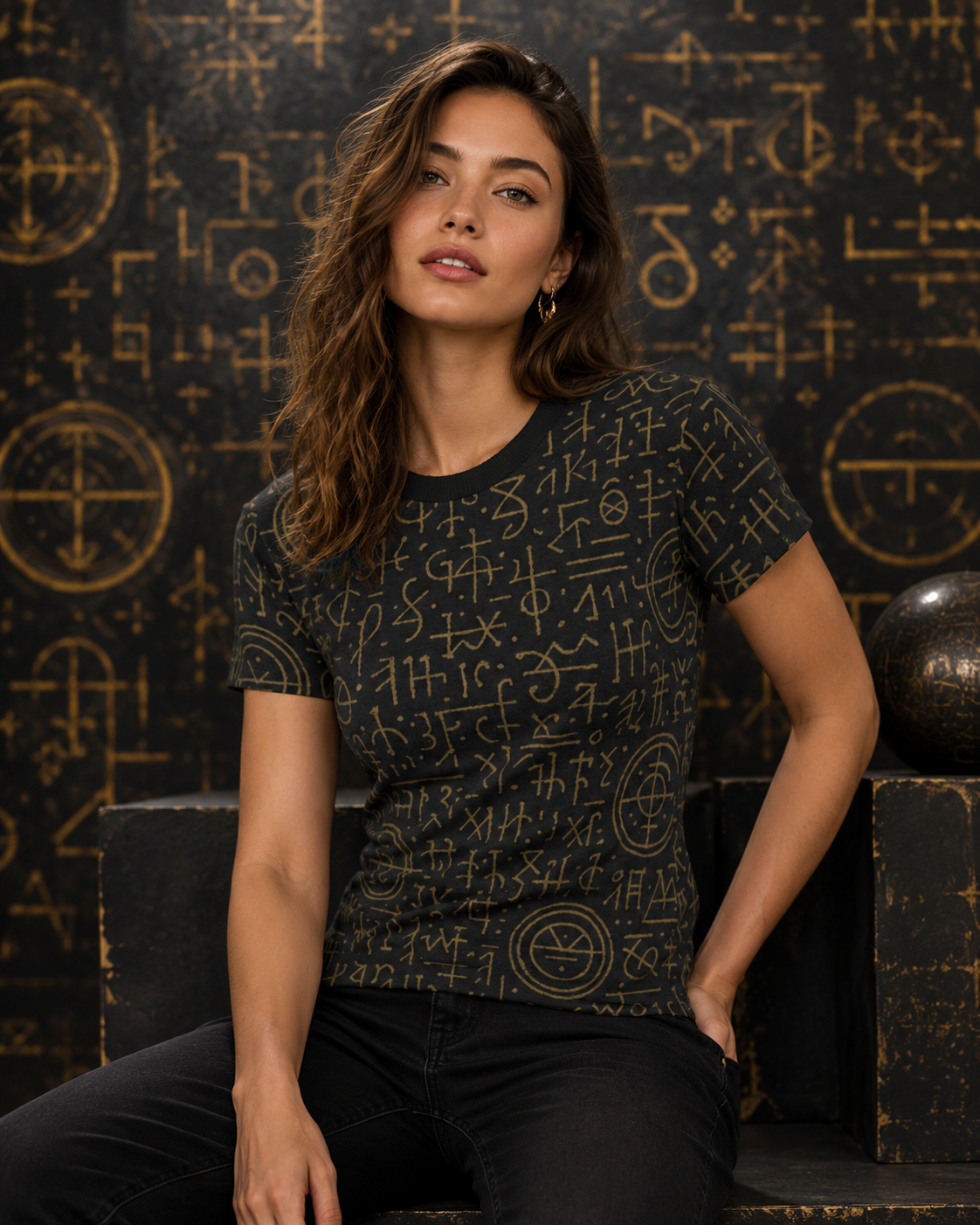 BKS Glyph Script™ Women's AOP Tee