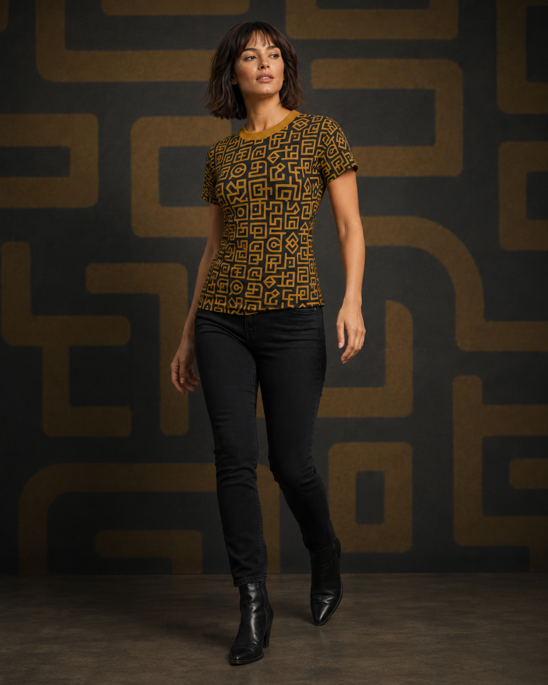 BKS Glyph Cipher™ Women's AOP Tee