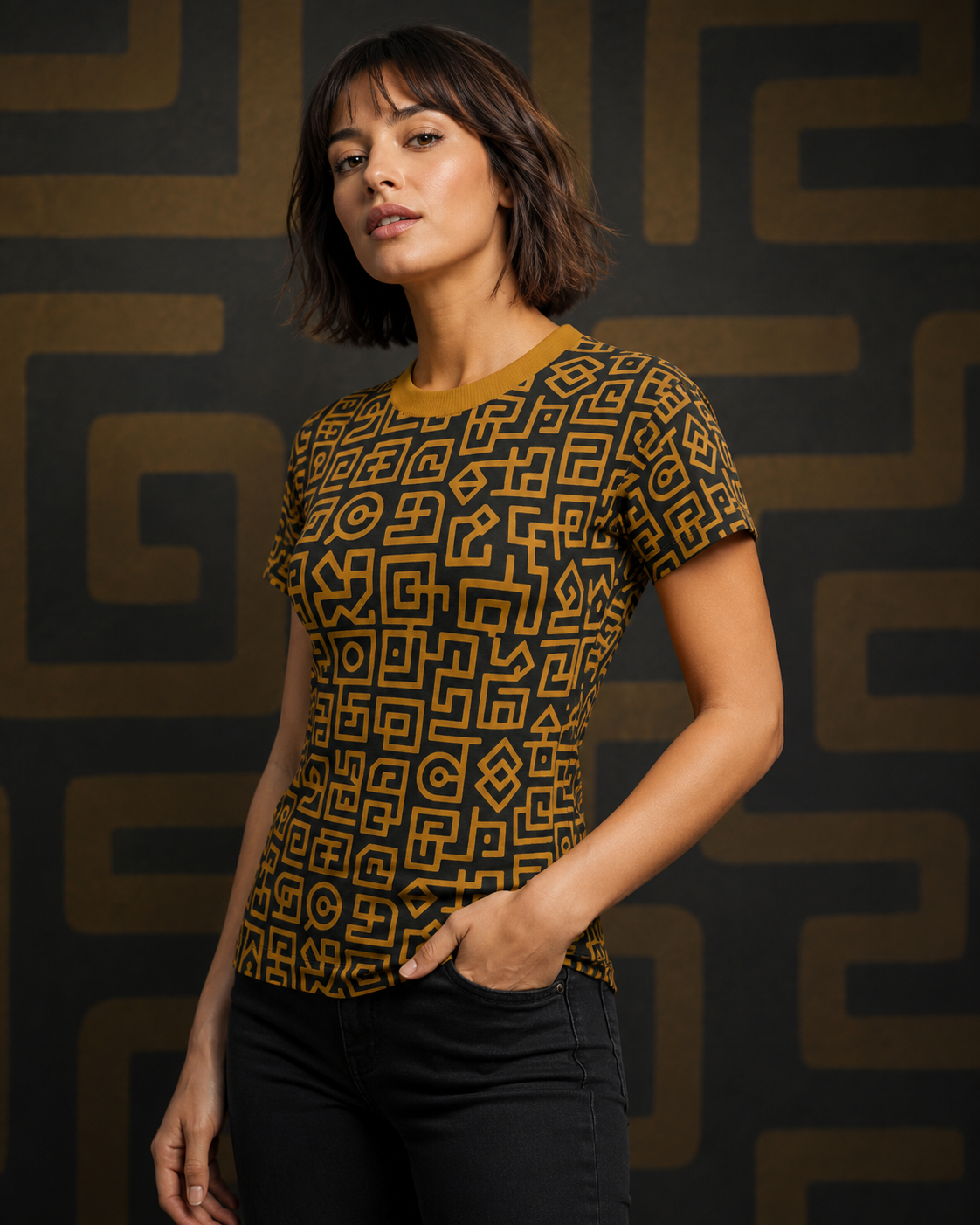 BKS Glyph Cipher™ Women's AOP Tee
