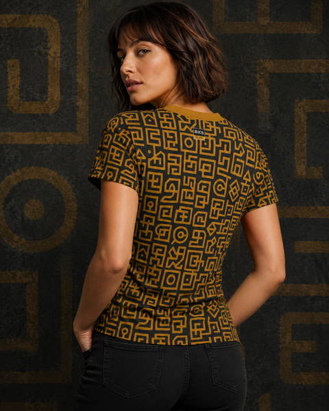 BKS Glyph Cipher™ Women's AOP Tee