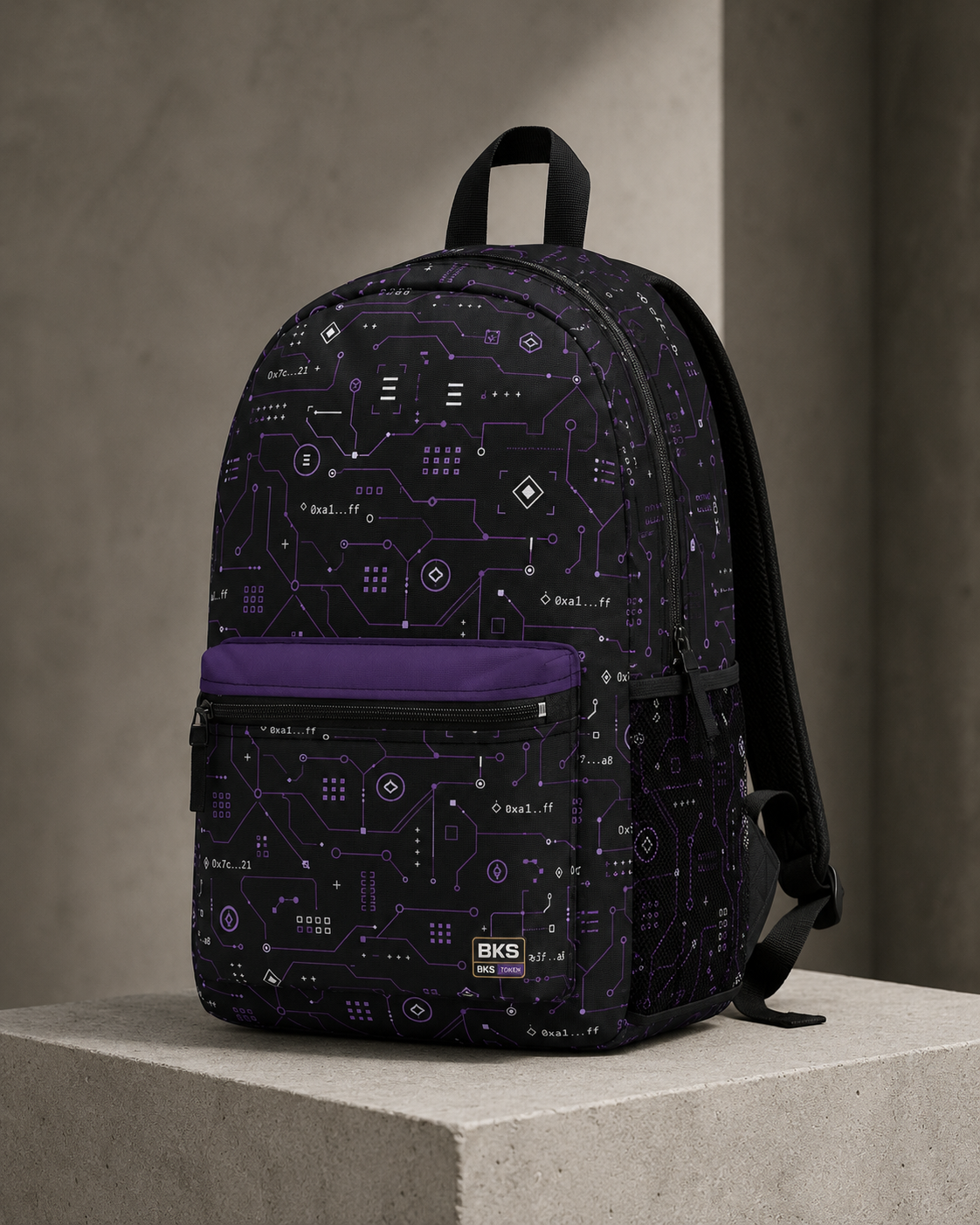 BKS Token Circuit Hash™ Backpack — view